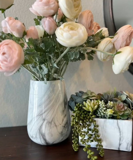 Marmorähnliche Blumenvasen, suchen Sie sich Ihren Stil aus