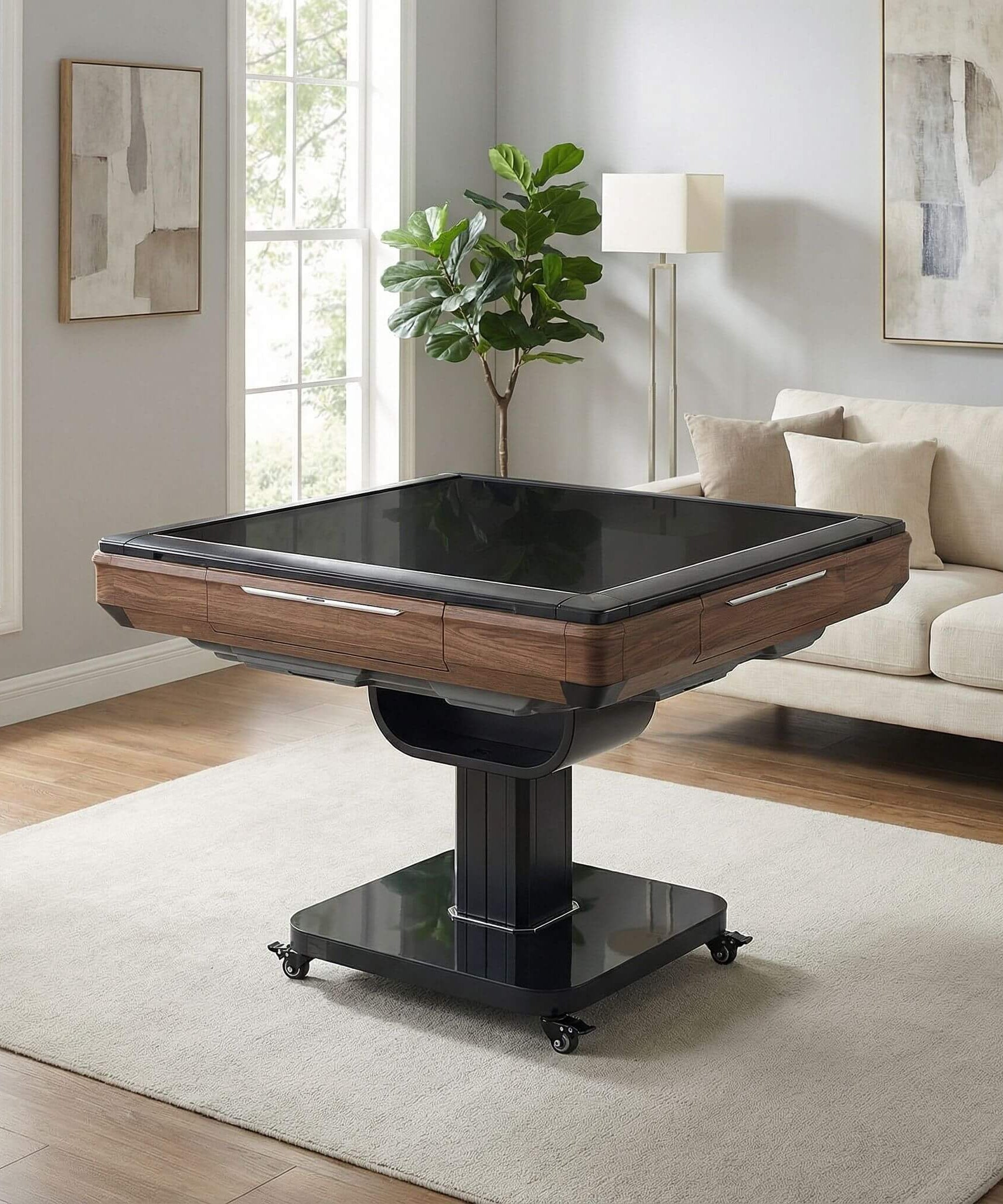 Foldable Automatic Mahjong Table With Wheels And Hard Cover (SAK63158)
