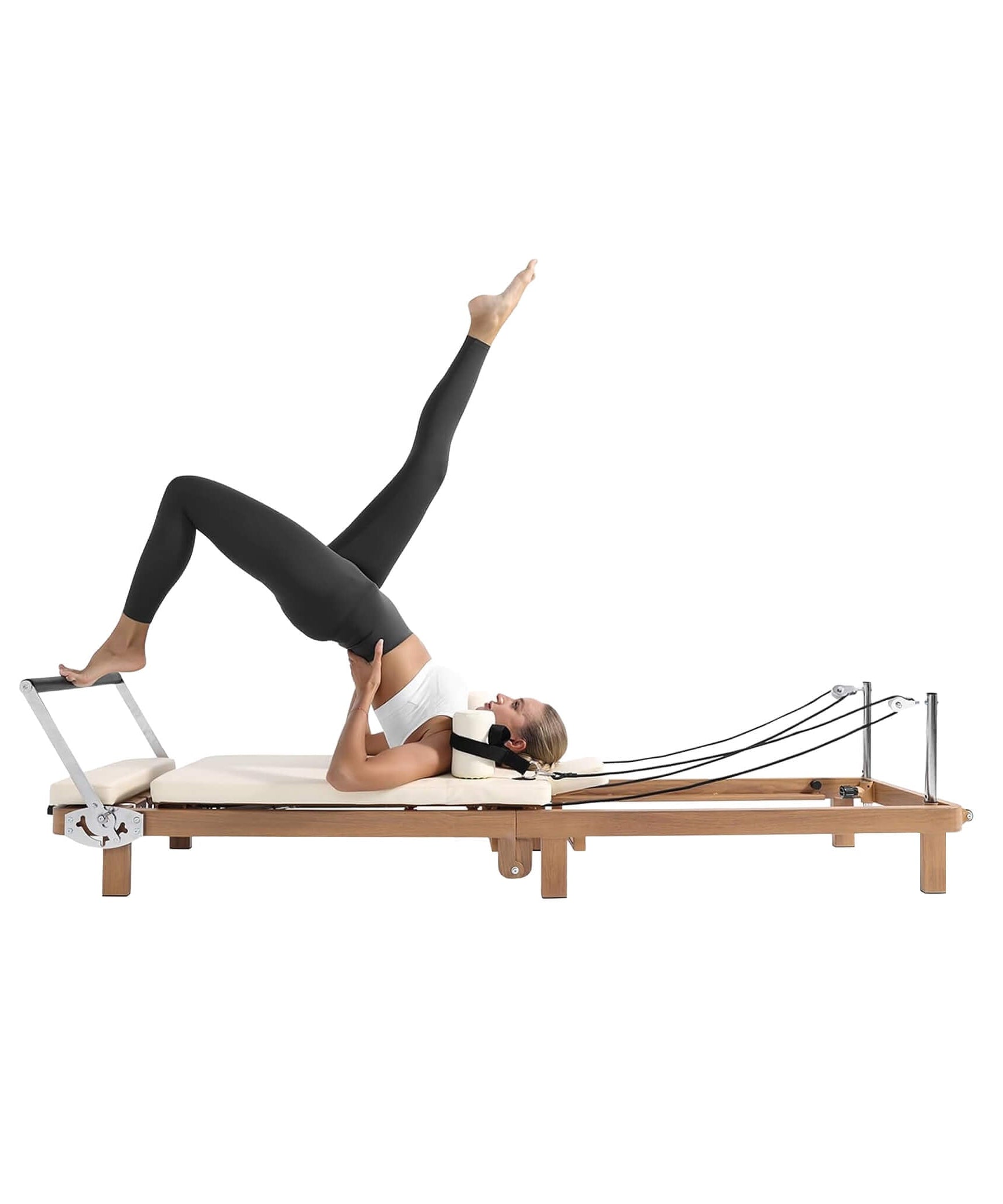 Core Pilates Apex Foldable Dual Resistance Pilates Reformer With Jumpboard (SAK83914)