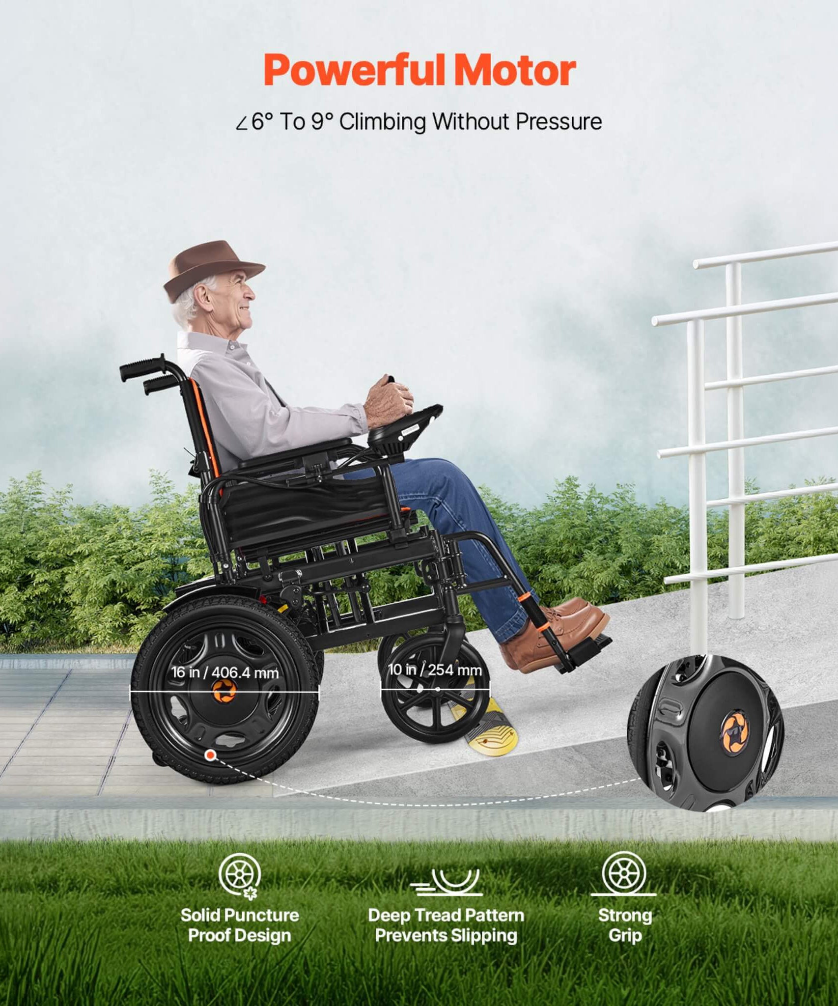 Motivo Foldable Lightweight Electric Wheelchair With One-Button Folding And One-Hand Operation (SAK48215)