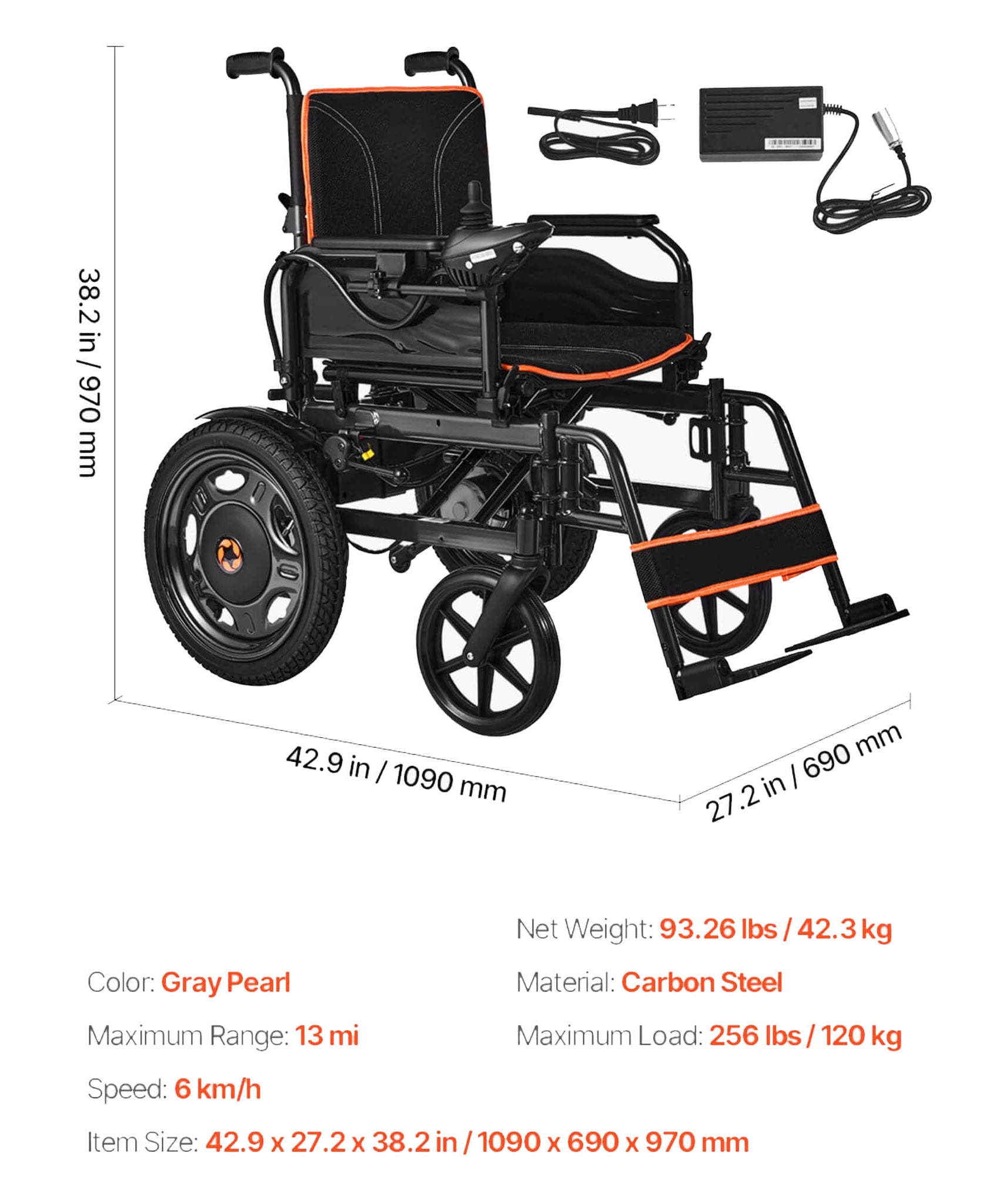 Motivo Foldable Lightweight Electric Wheelchair With One-Button Folding And One-Hand Operation (SAK48215)