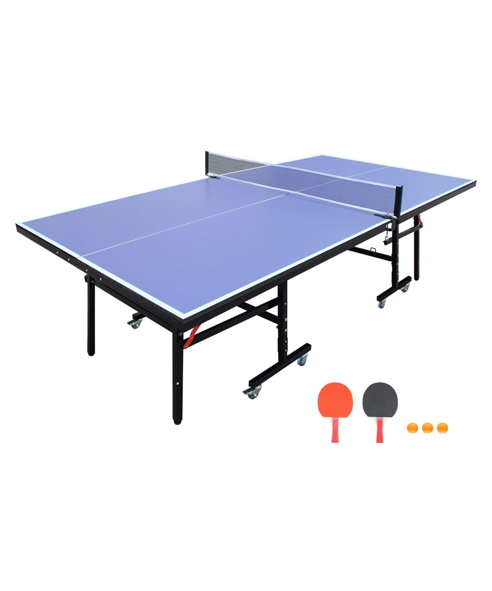 8FT Foldable Midsize Table Tennis Table Set With Paddles, Balls, And Net (SAK14735)