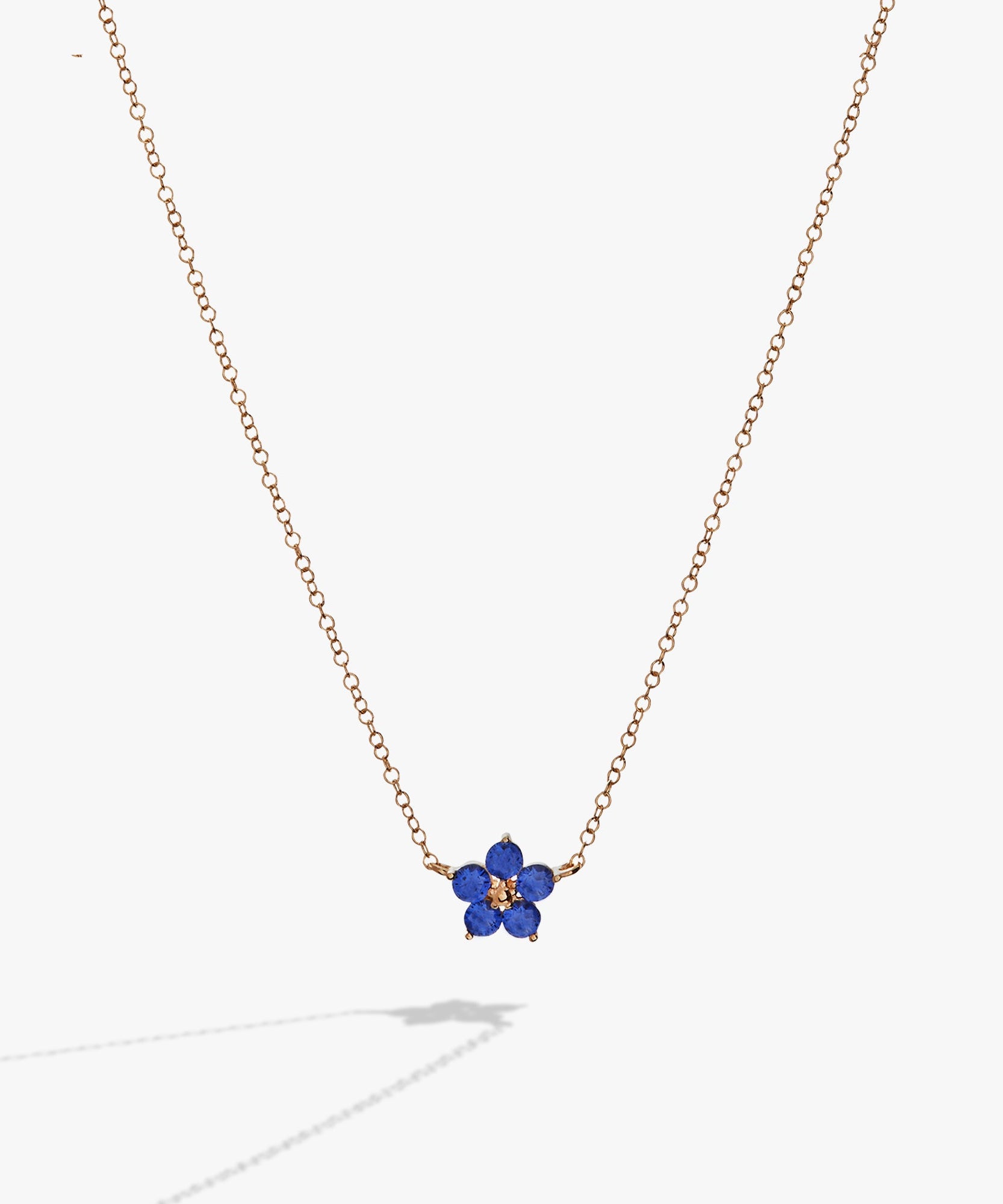 Crystal Forget-Me-Not Flower Necklace