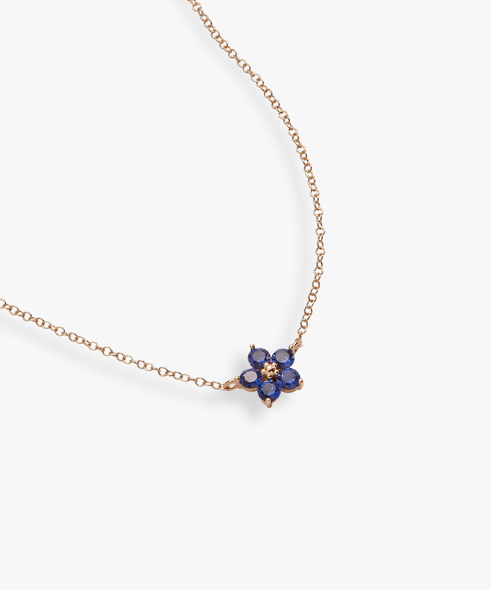 Crystal Forget-Me-Not Flower Necklace