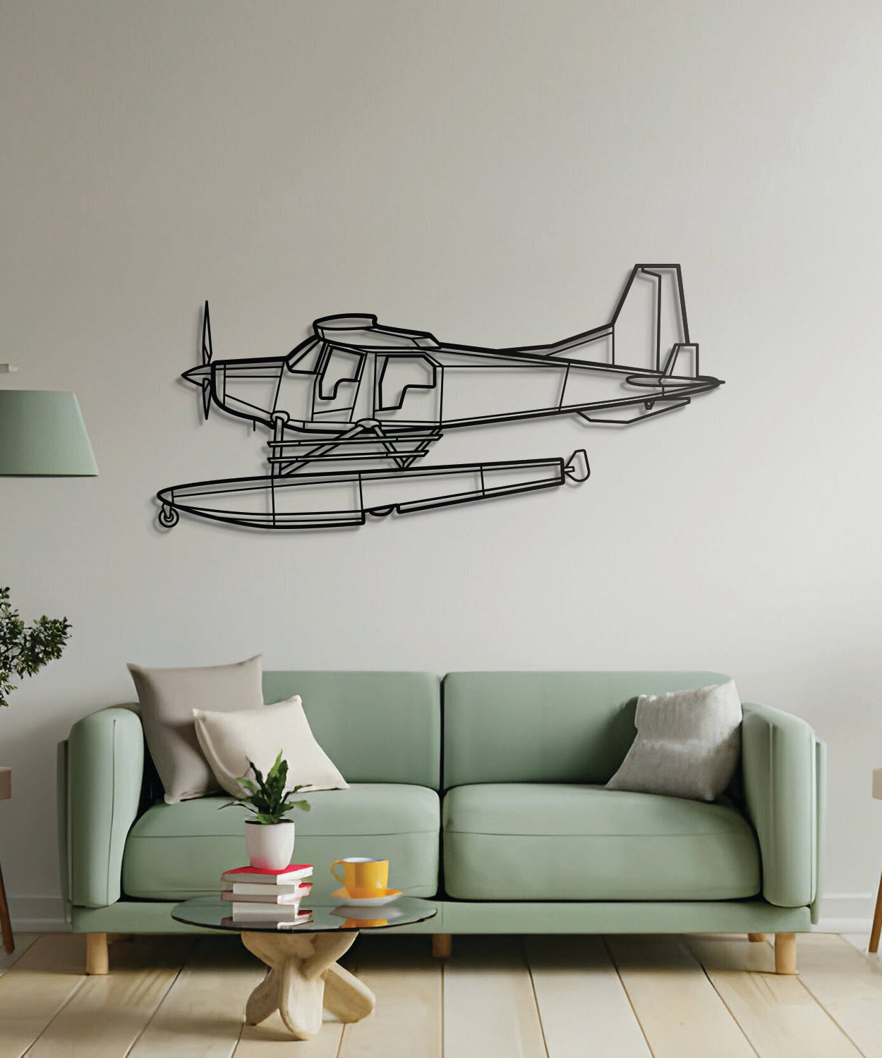 Bush Hawk XP Metallflugzeug-Wandkunst - NCP0313