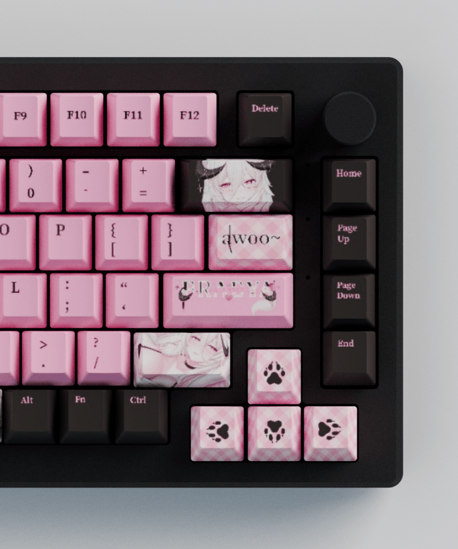 Fraeya 75% RGB Mechanical Keyboard + Keycaps(Collabs)