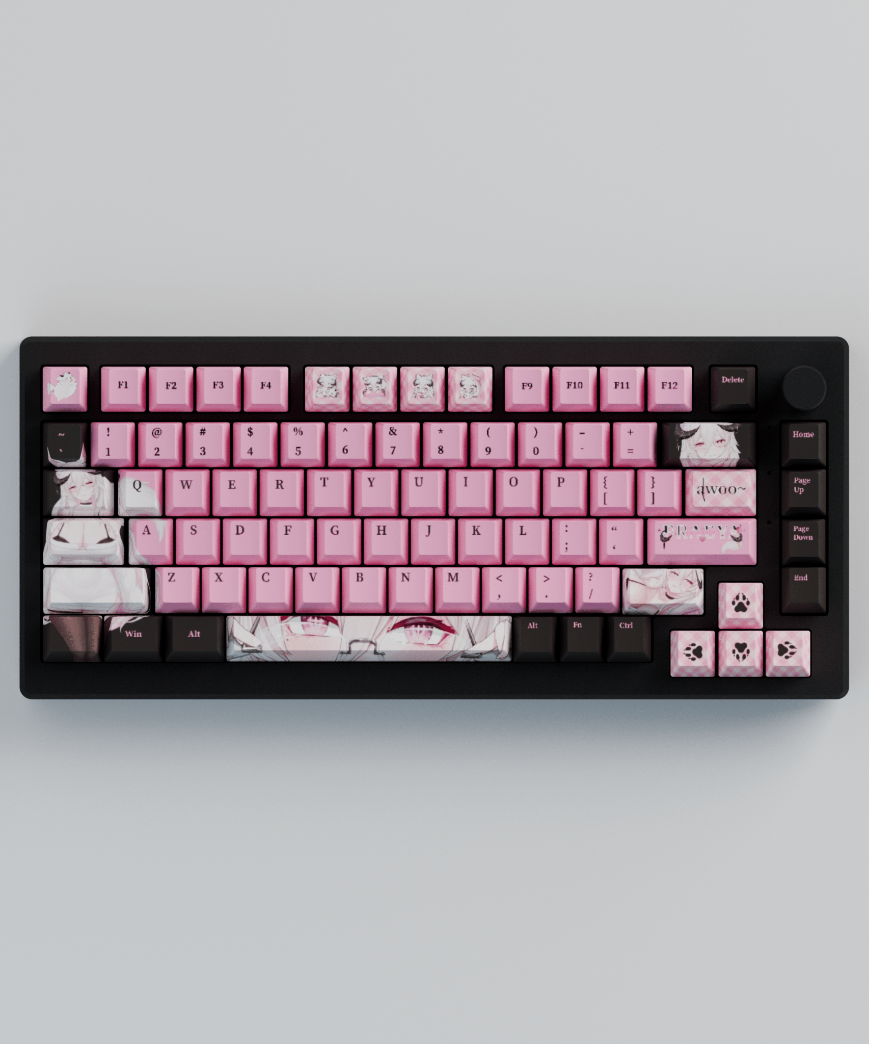 Fraeya 75% RGB Mechanical Keyboard + Keycaps(Collabs)