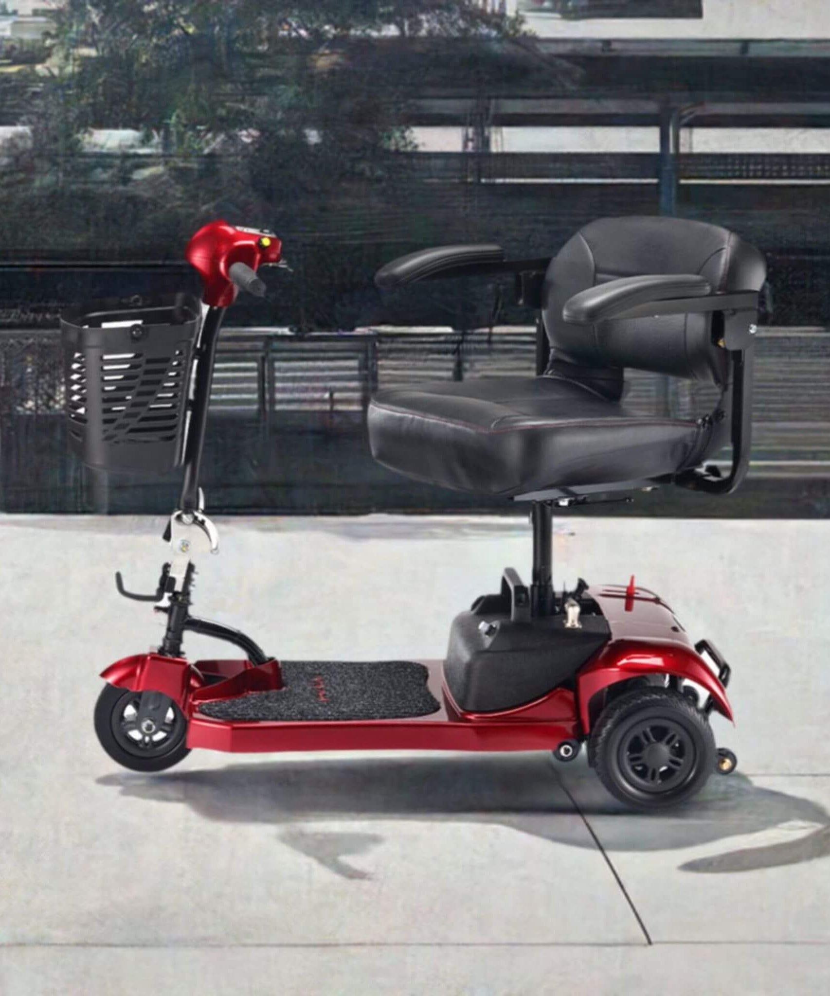 Freerider USA Ascot 3 Premium Electric Lightweight 3-Wheel Mobility Scooter, 325LBS (SAK96835)