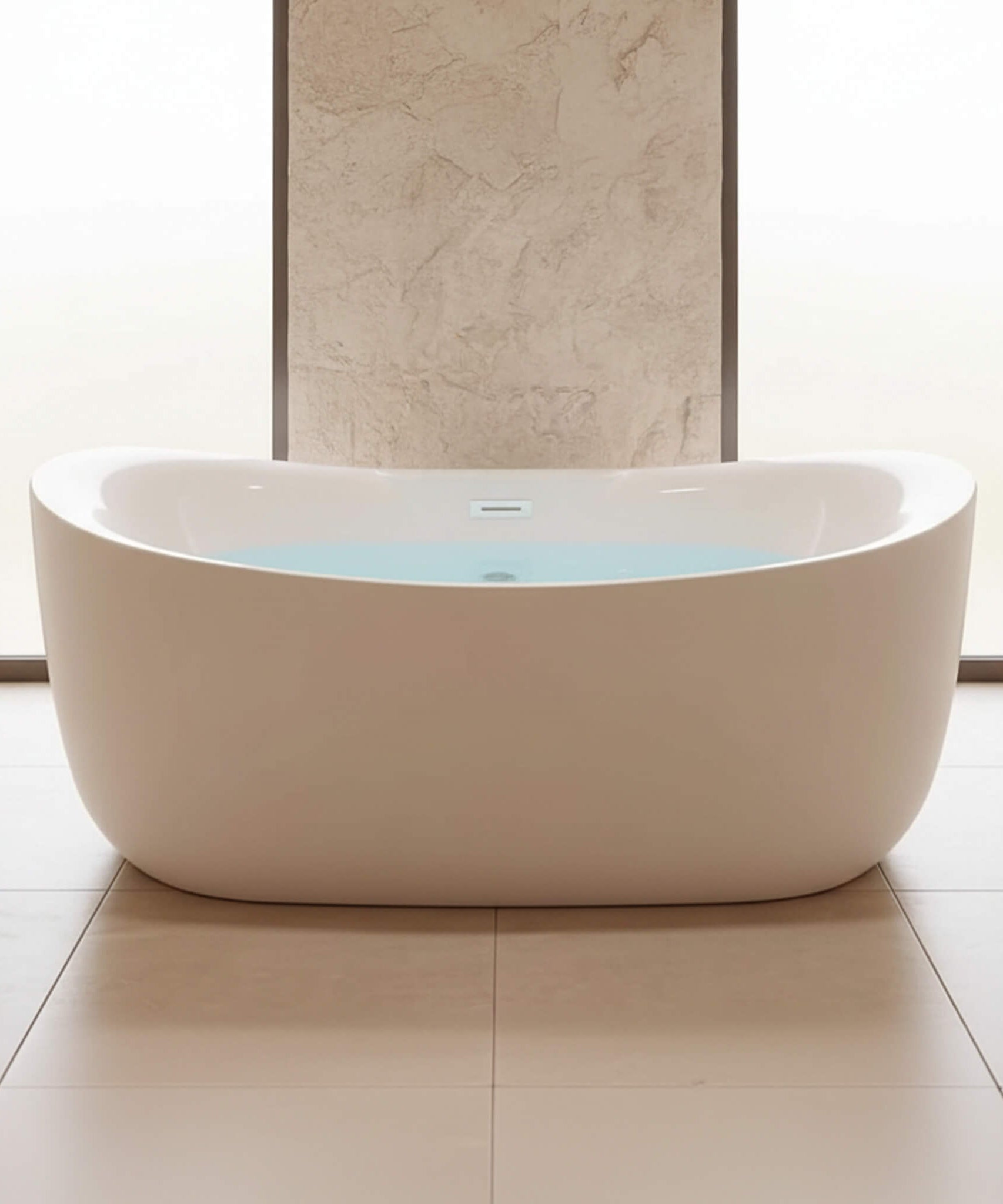 Nuvia Verano Freestanding Whirlpool Air Bubble LED Massage Bathtub (SAK47639)