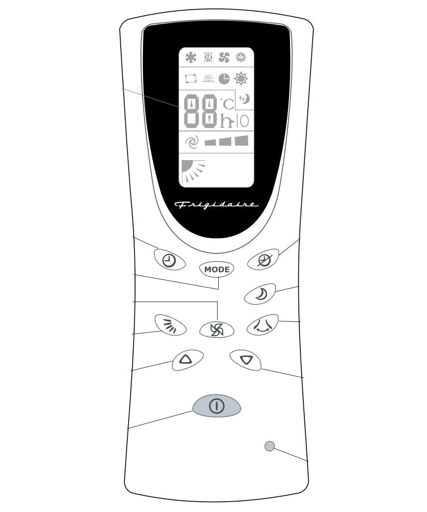 Frigidaire FSC09CM5Jrem Air Conditioner Remote Control