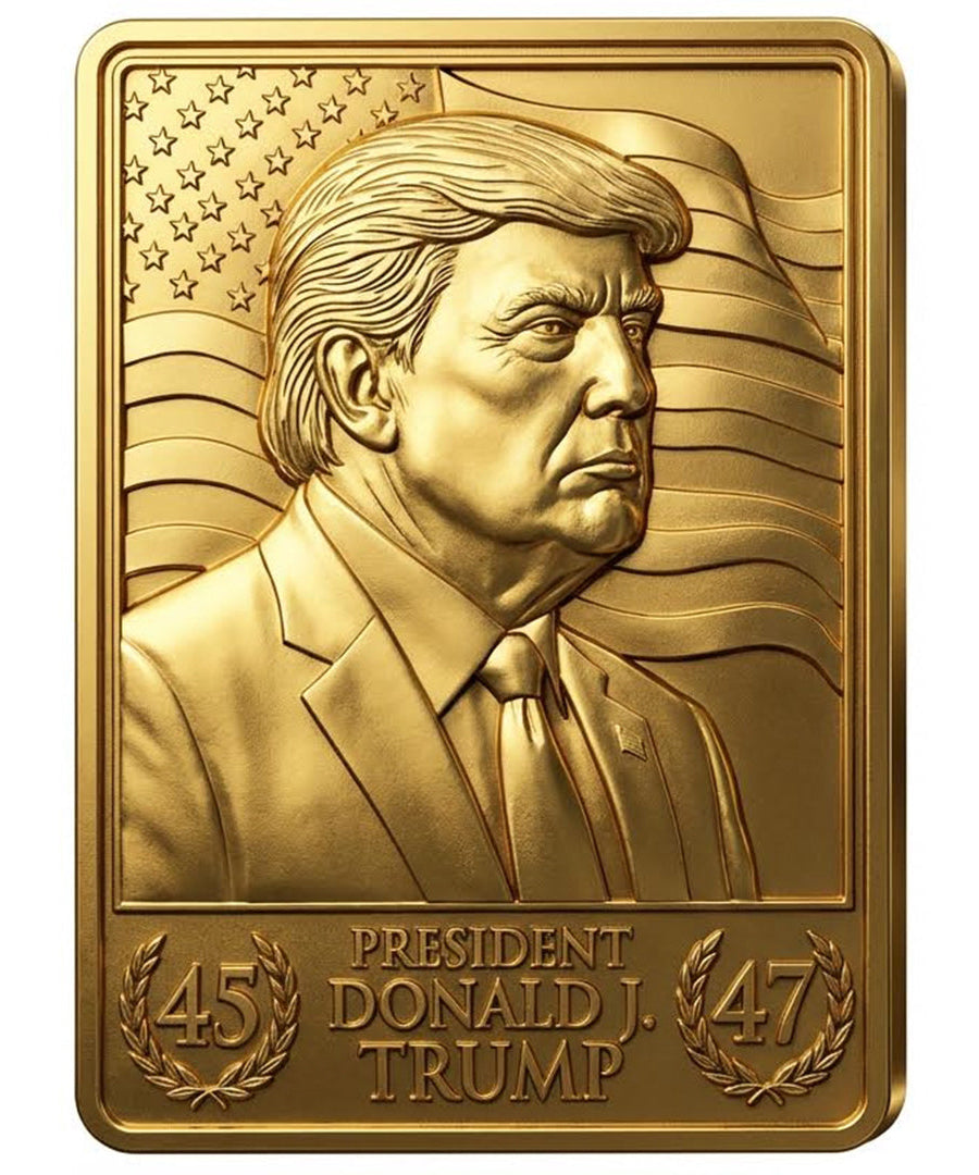 President Trump (45/47) 3D Gold Trading Card