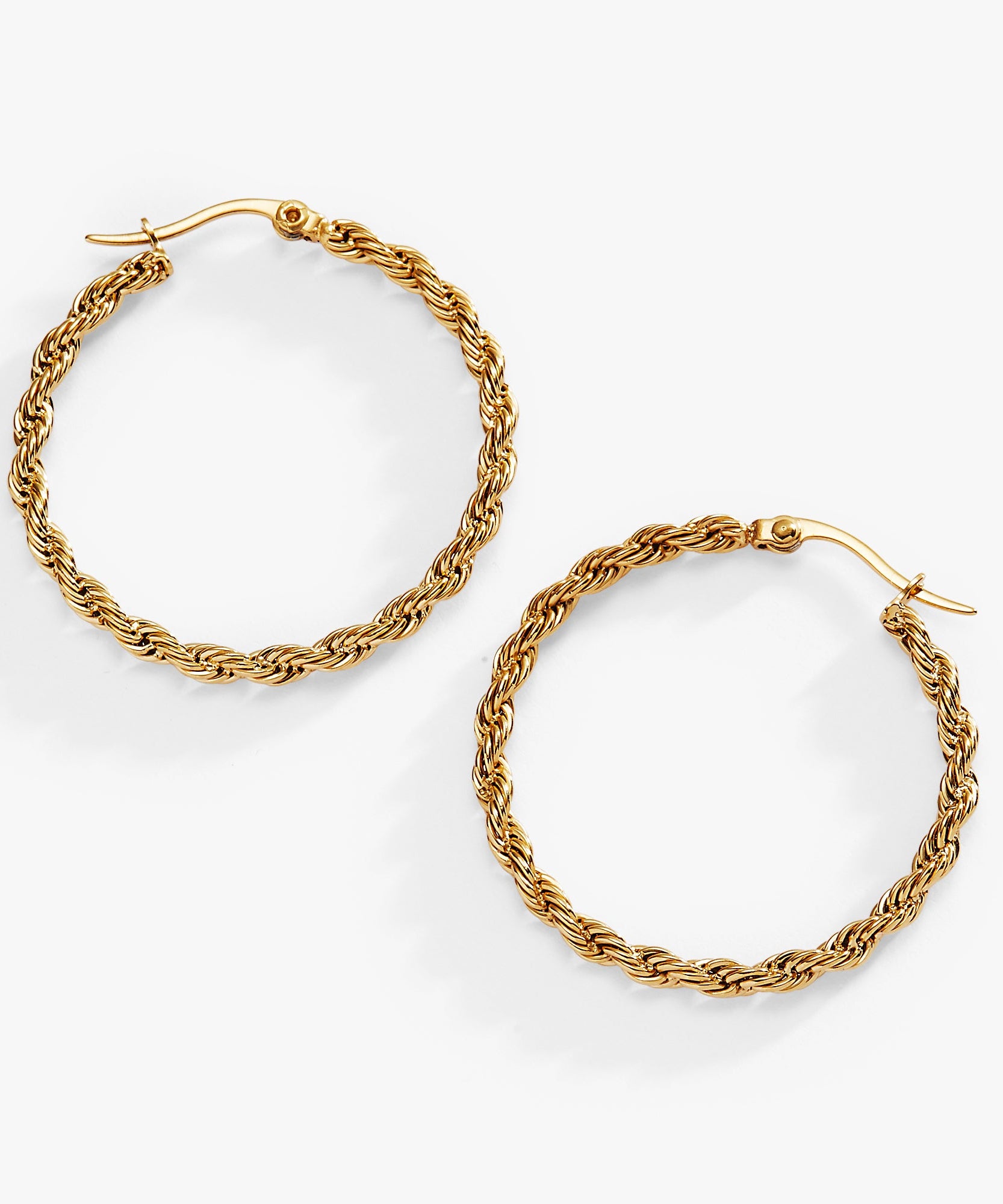 Frozen French Rope Hoop Earrings