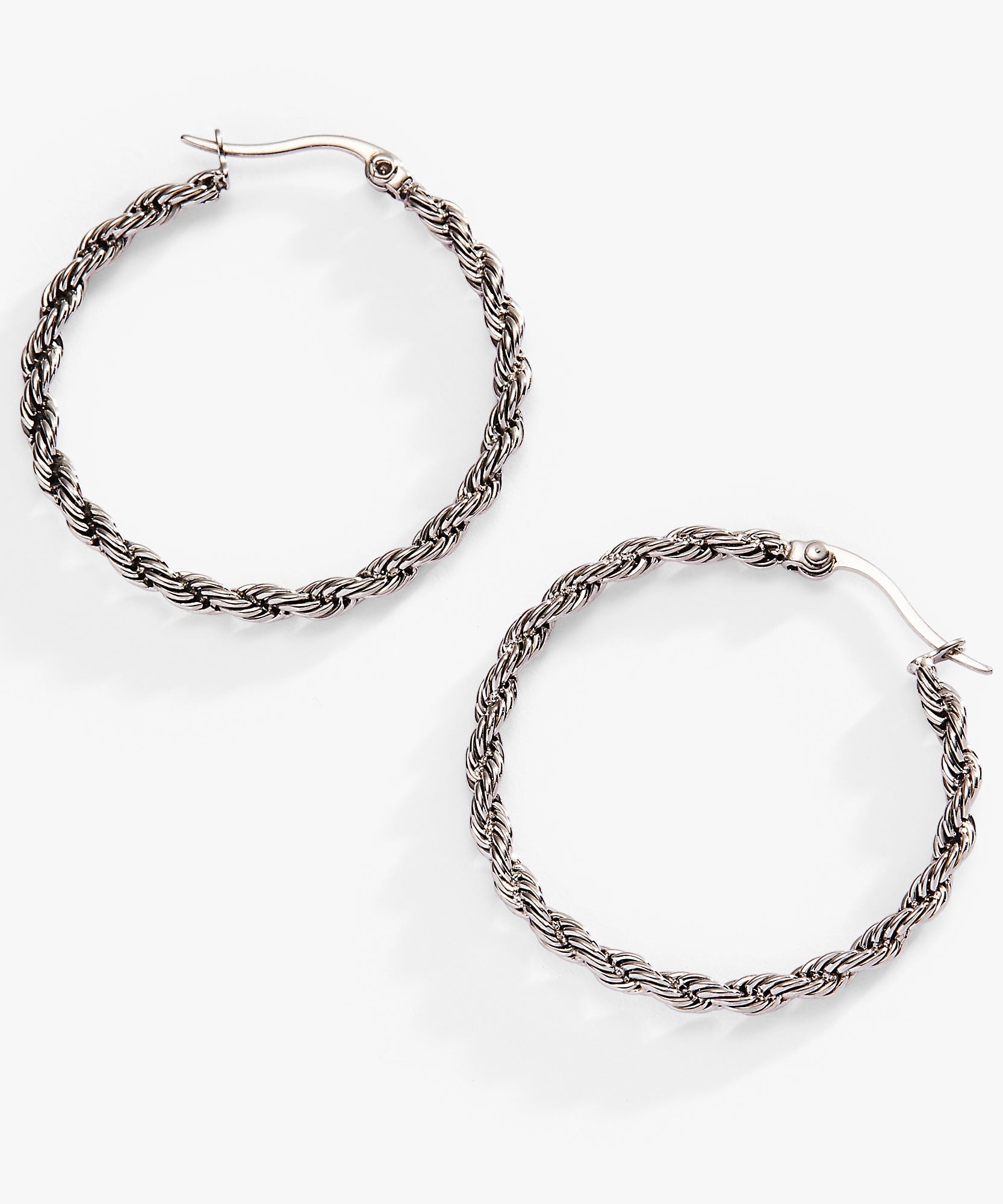 Frozen French Rope Hoop Earrings