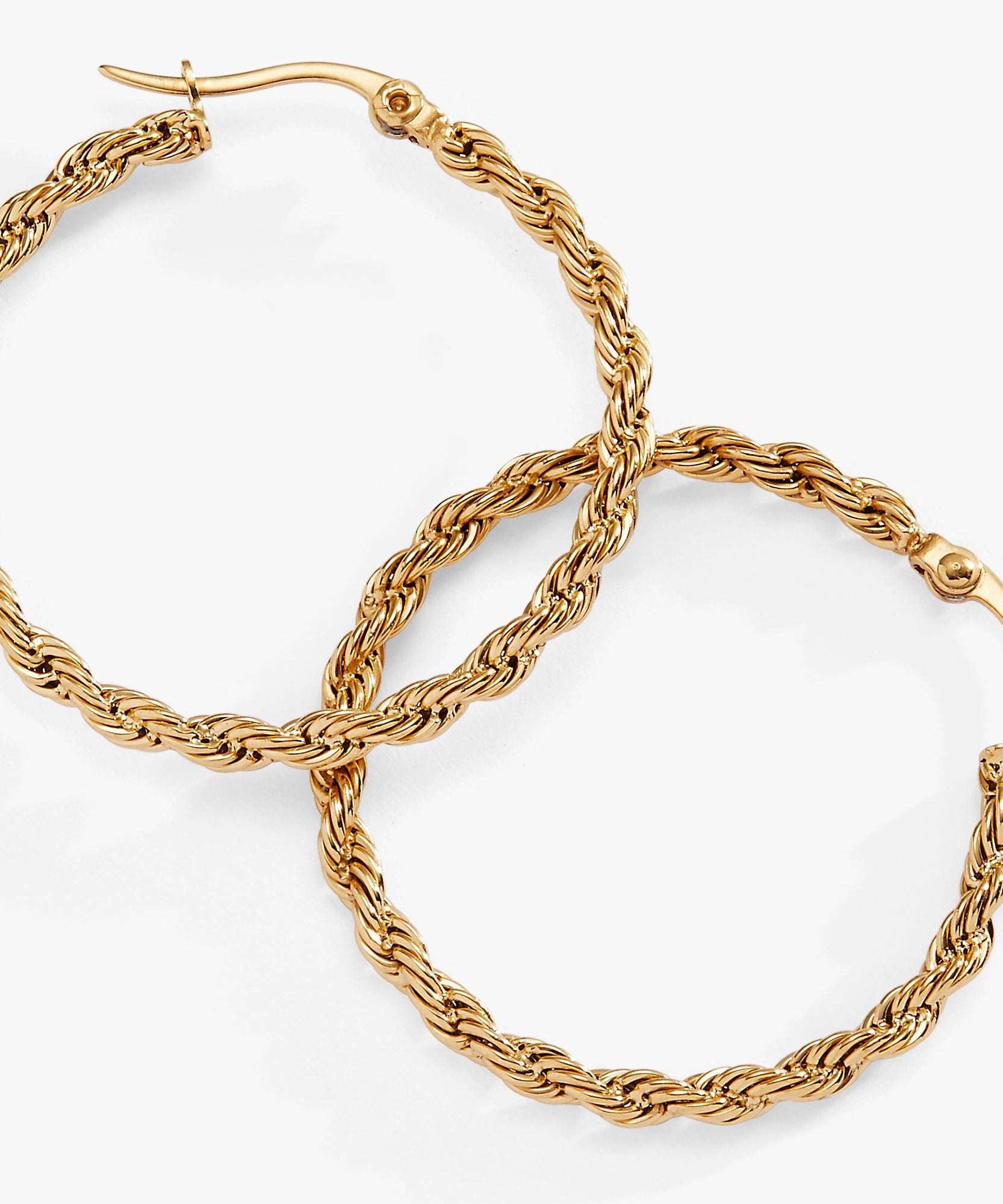 Frozen French Rope Hoop Earrings