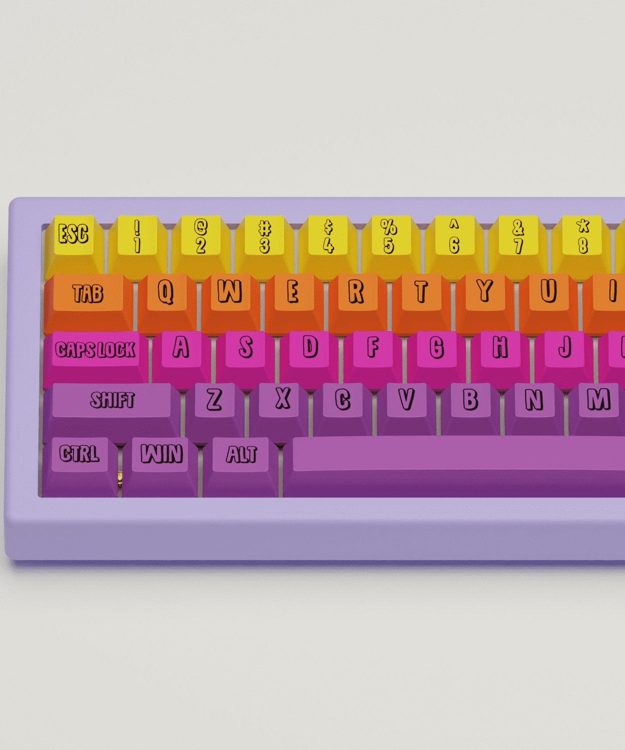 Fruit Salad Design Keycaps and Mechanical Keyboard