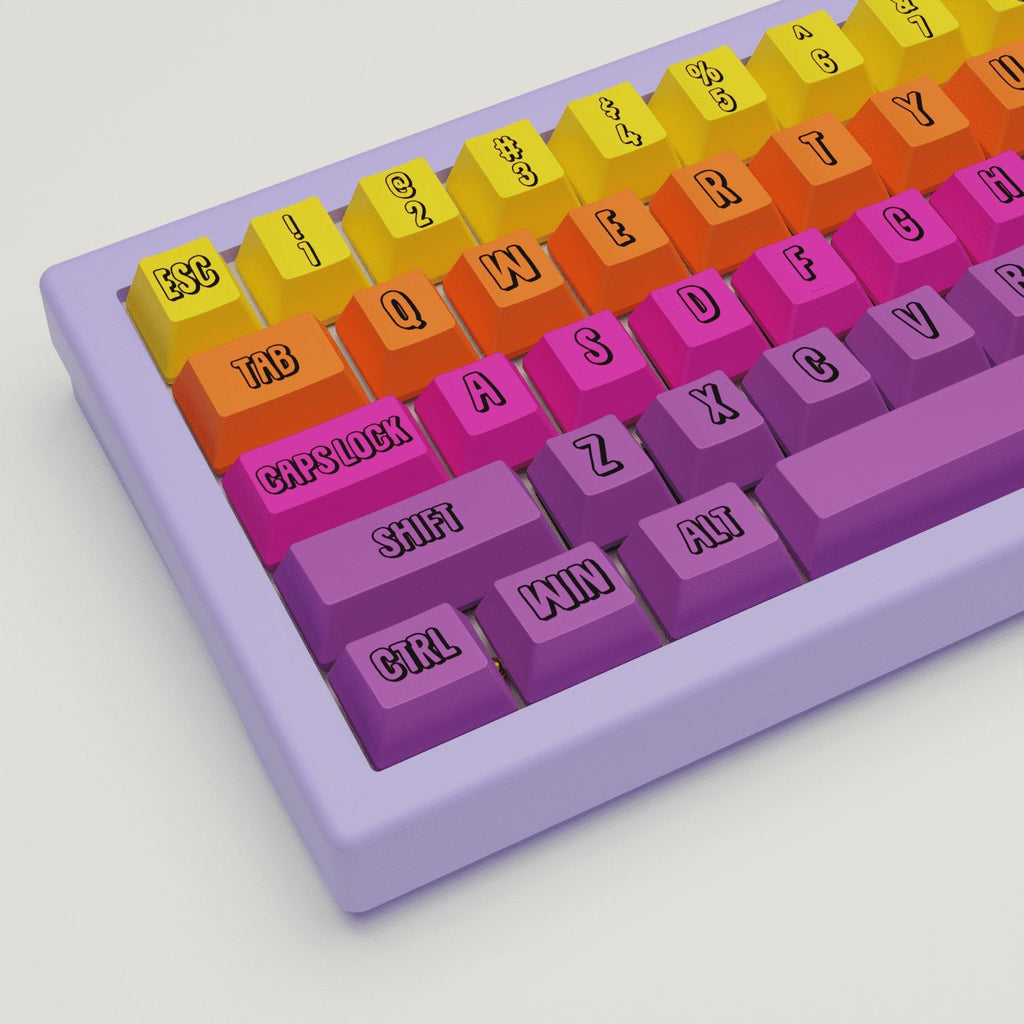 Fruit Salad Design Keycaps and Mechanical Keyboard