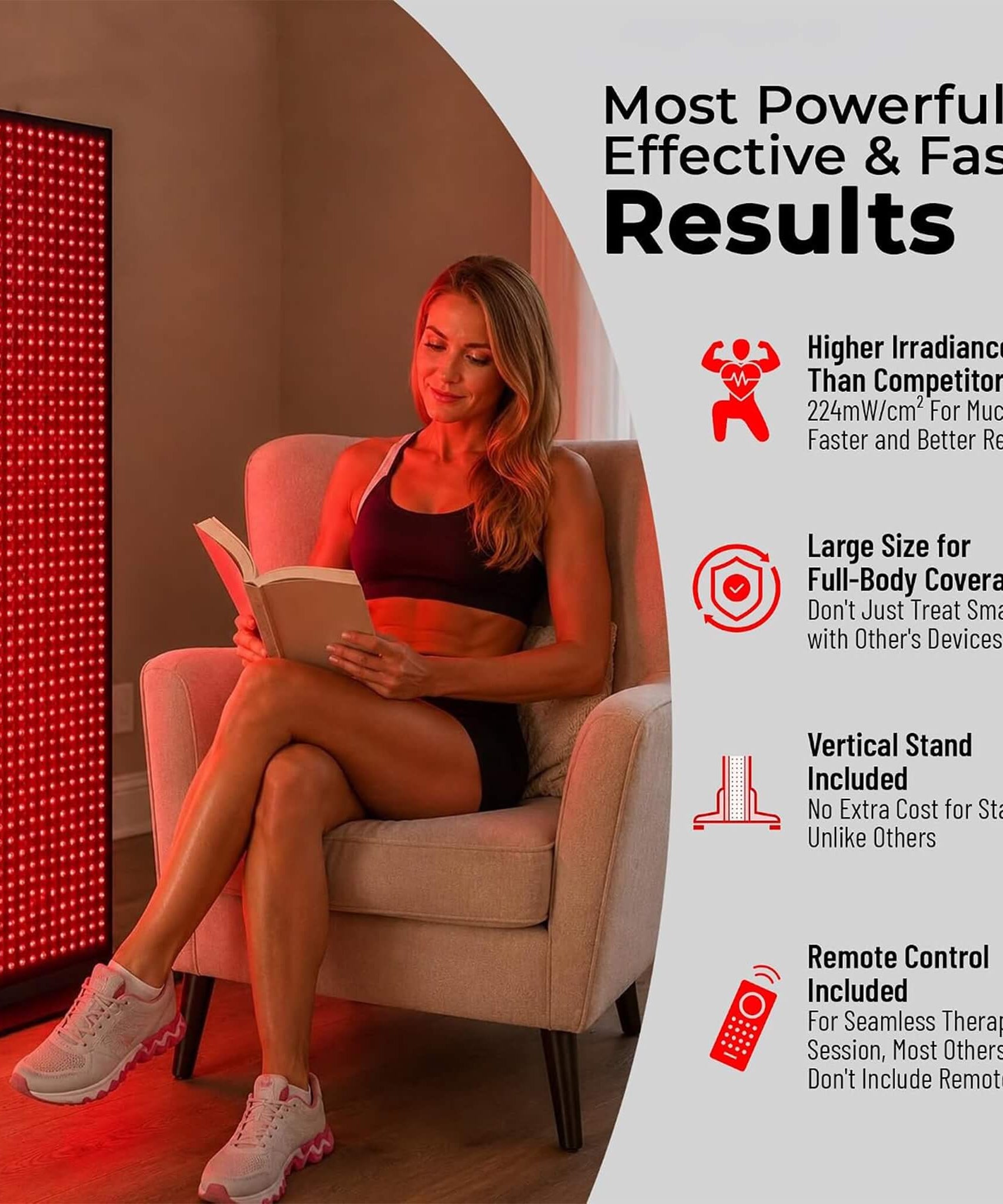 Full-Body Dual-Chip Clinical-Grade Red Light Therapy Panel (SAK63480)