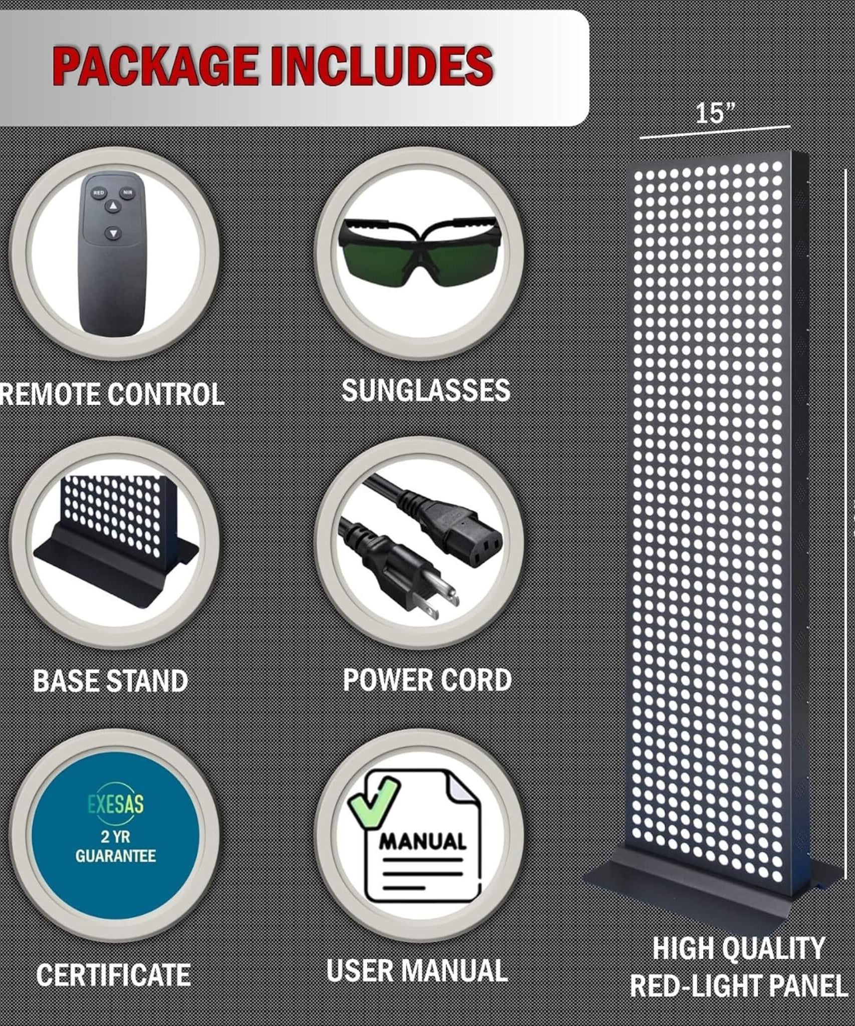 Full-Body Dual-Chip Clinical-Grade Red Light Therapy Panel (SAK63480)