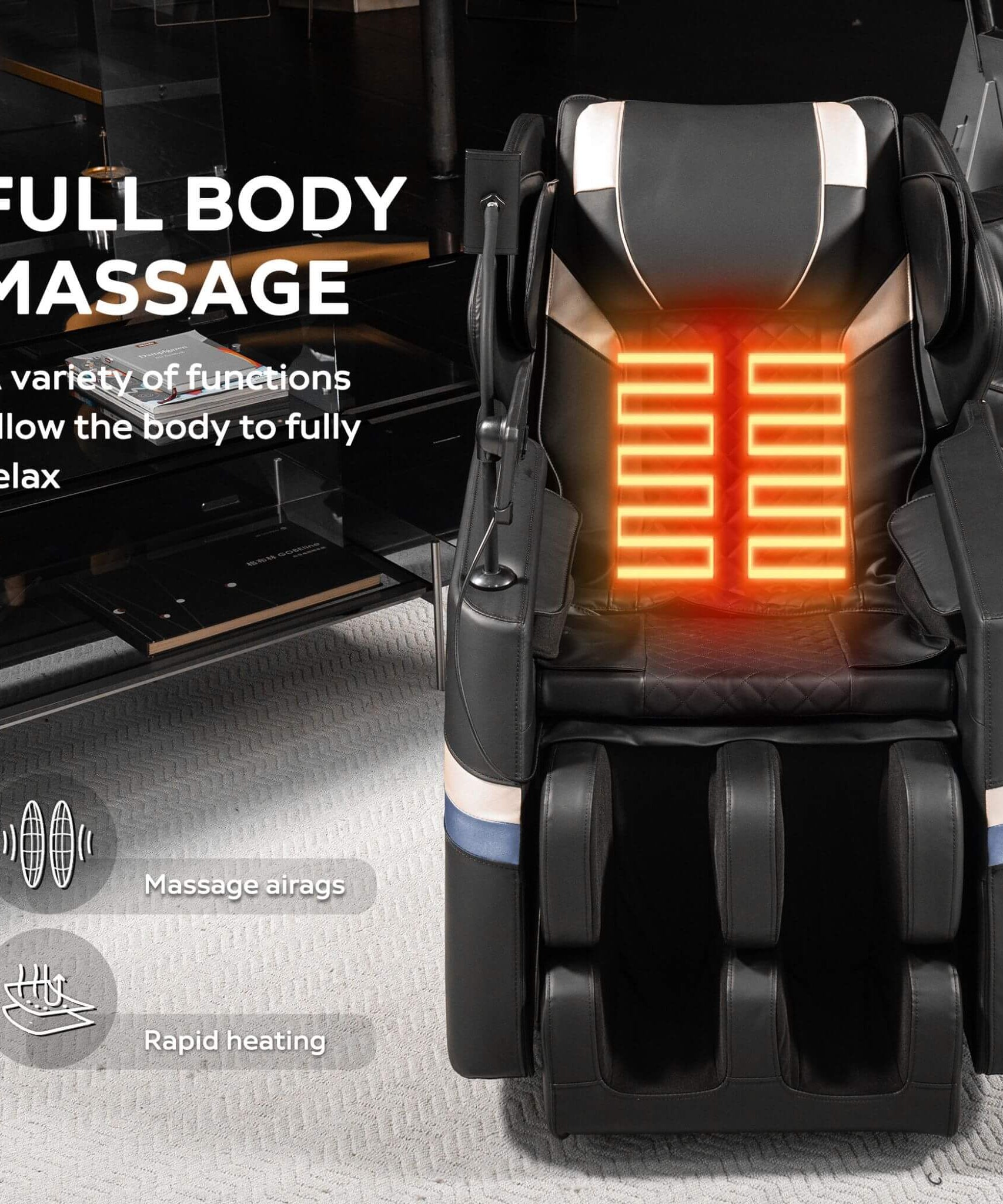 Airvana Full-Body Zero-Gravity Massage Chair Recliner With Six Massage Rollers (SAK91825)