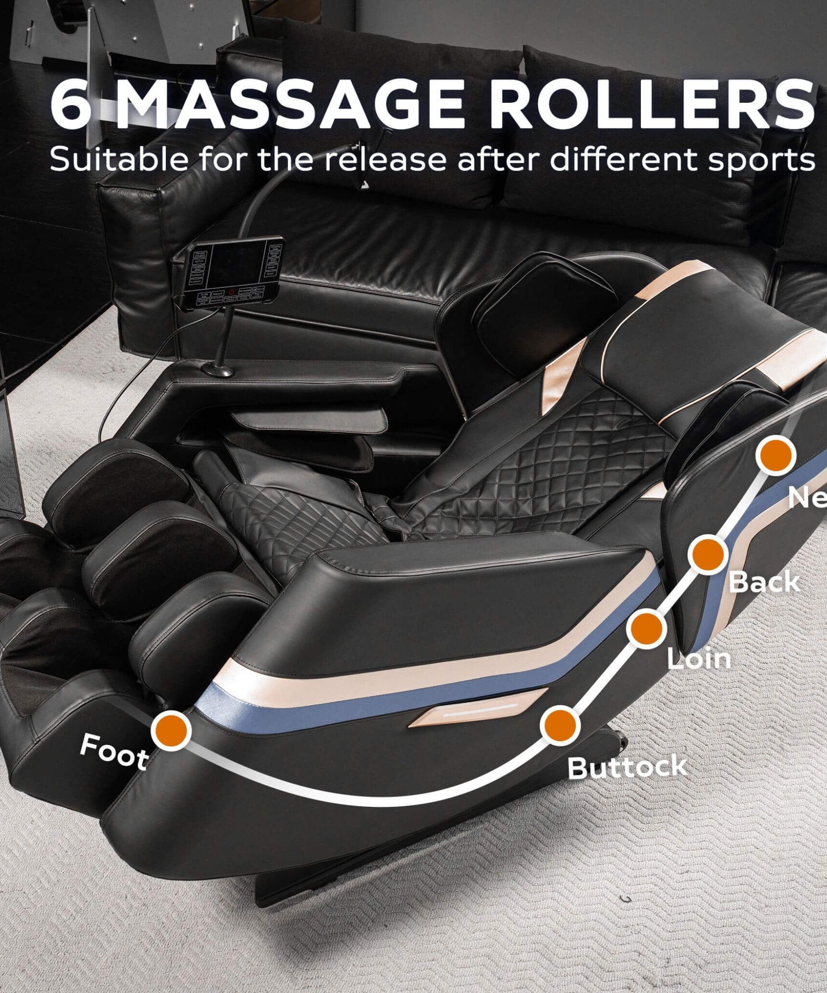 Airvana Full-Body Zero-Gravity Massage Chair Recliner With Six Massage Rollers (SAK91825)