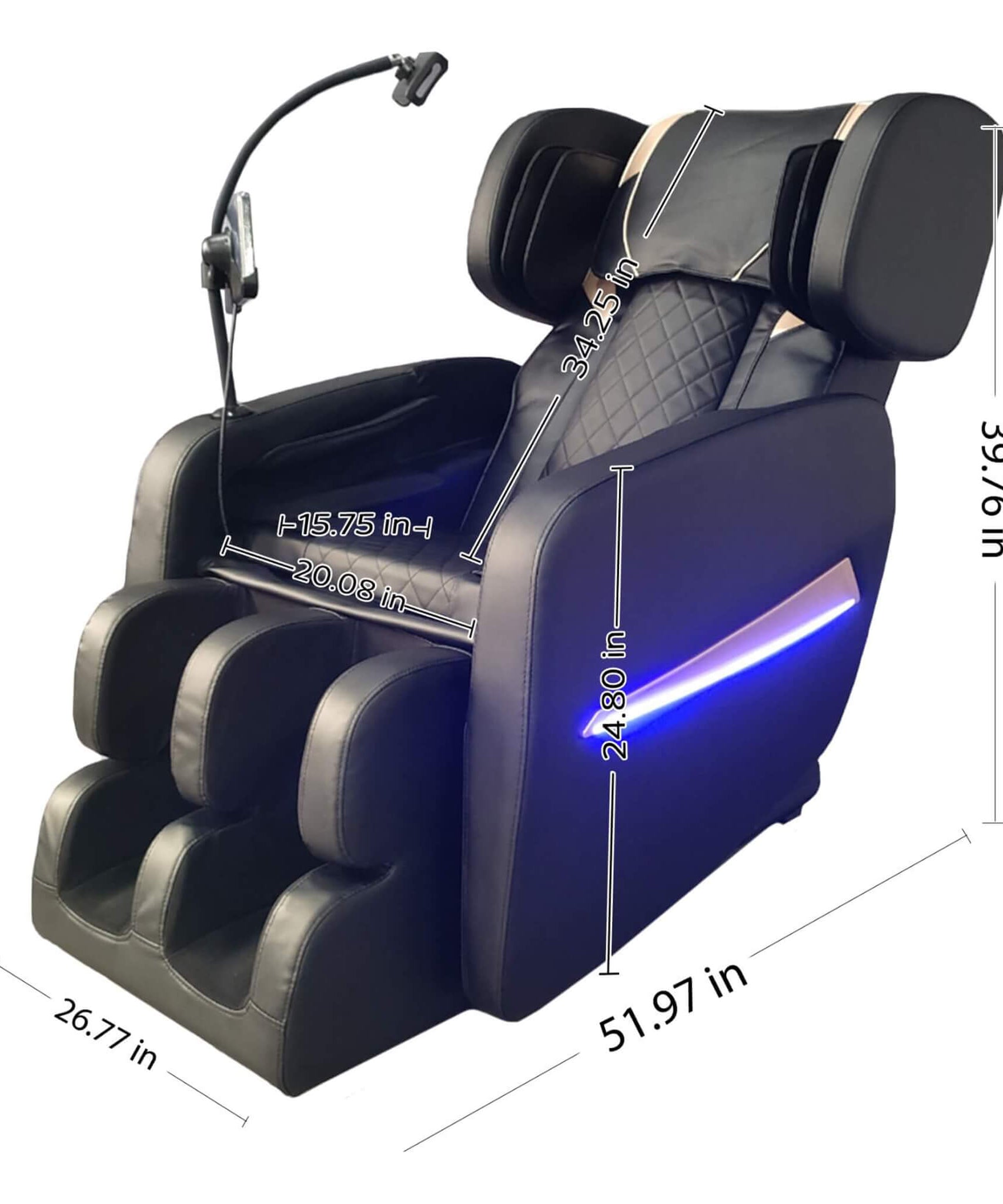 Airvana Nocturne Full-Body Zero-Gravity Massage Chair With Retractable Footrest (SAK40593)
