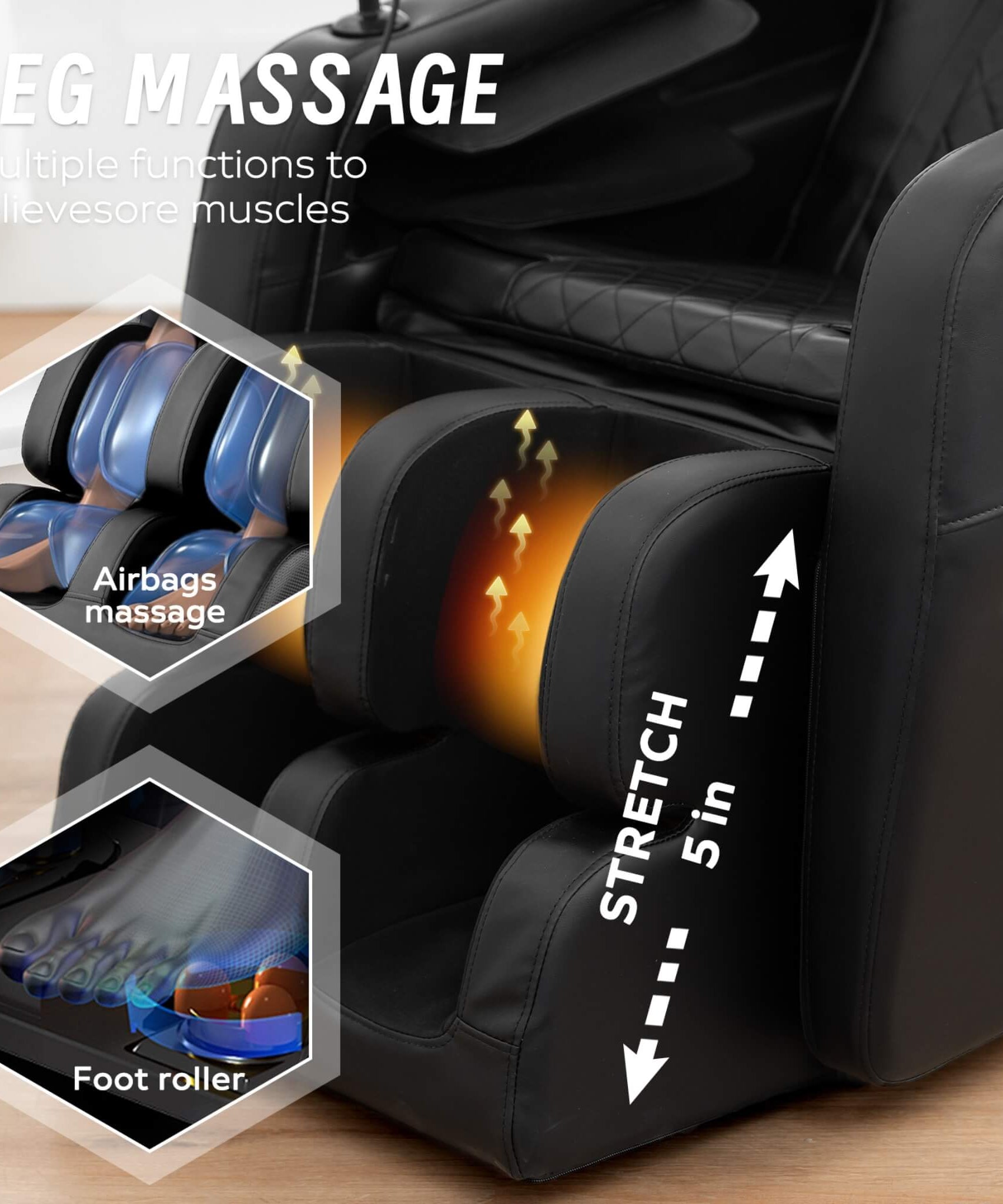 Airvana Nocturne Full-Body Zero-Gravity Massage Chair With Retractable Footrest (SAK40593)