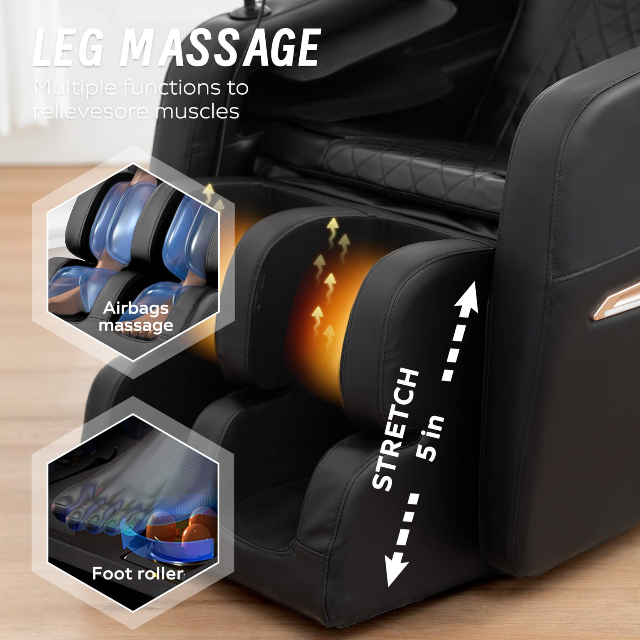 Airvana Nocturne Full-Body Zero-Gravity Massage Chair With Retractable Footrest (SAK40593)