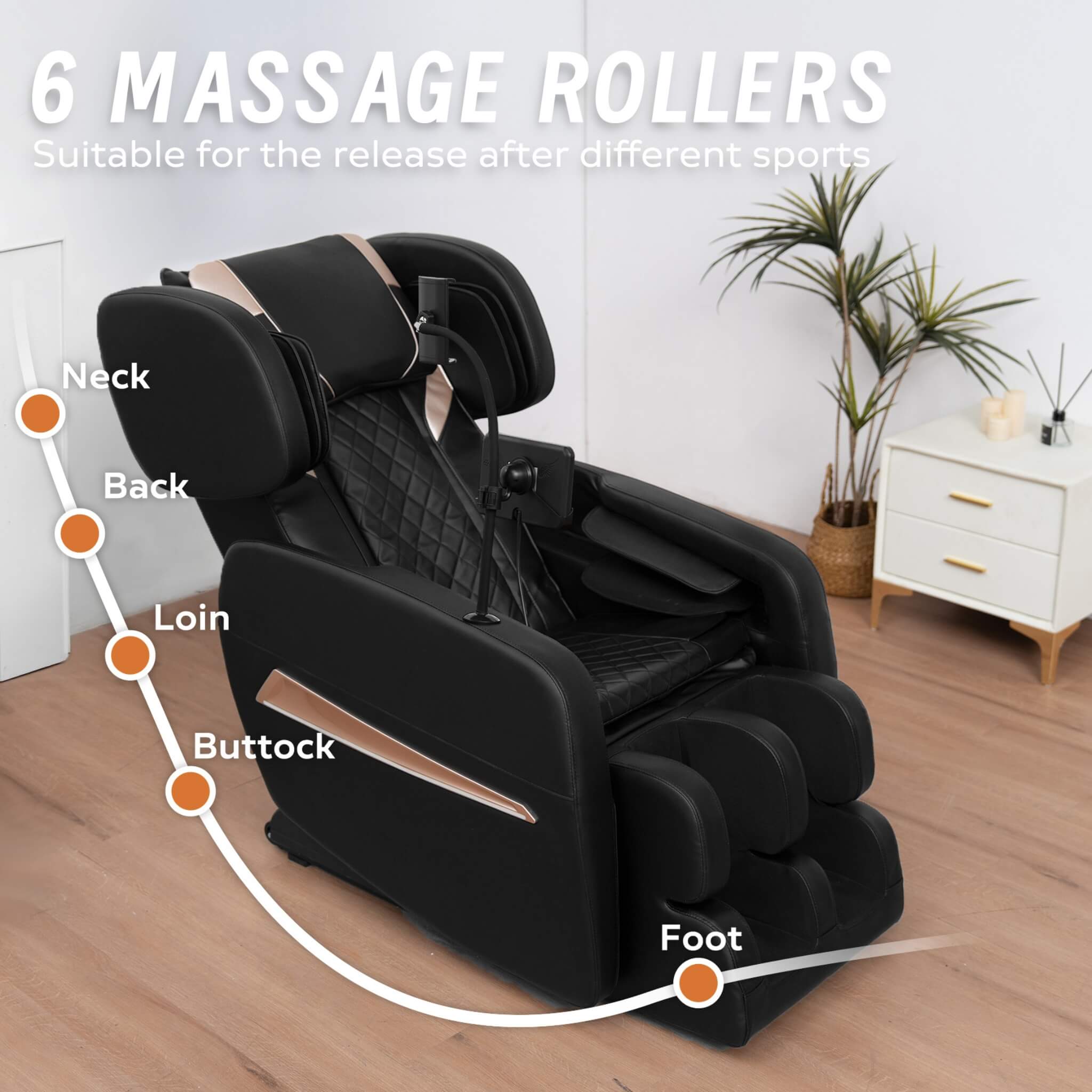 Airvana Nocturne Full-Body Zero-Gravity Massage Chair With Retractable Footrest (SAK40593)
