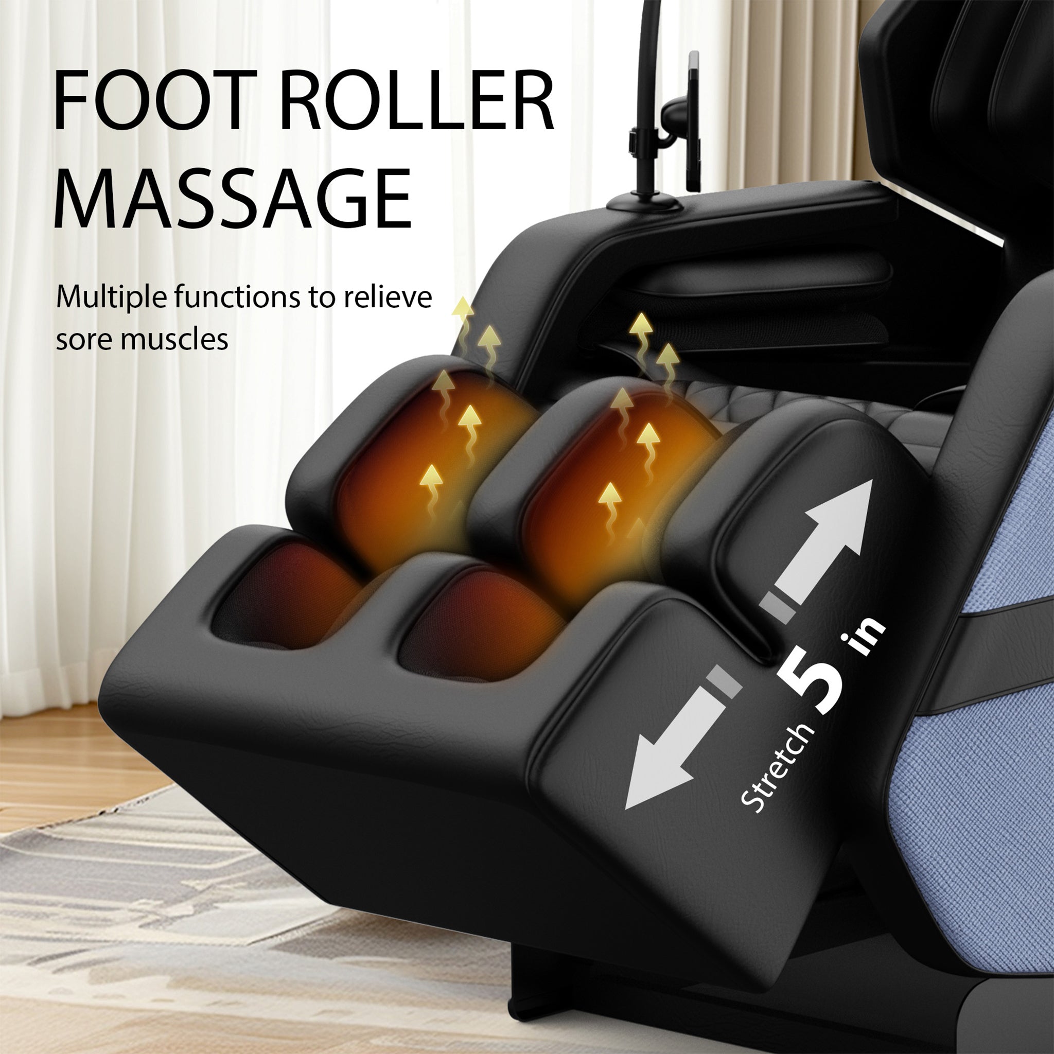 Airvana Imperium Full-Body Zero-Gravity Massage Recliner Chair With Ambient Lighting (SAK34591)