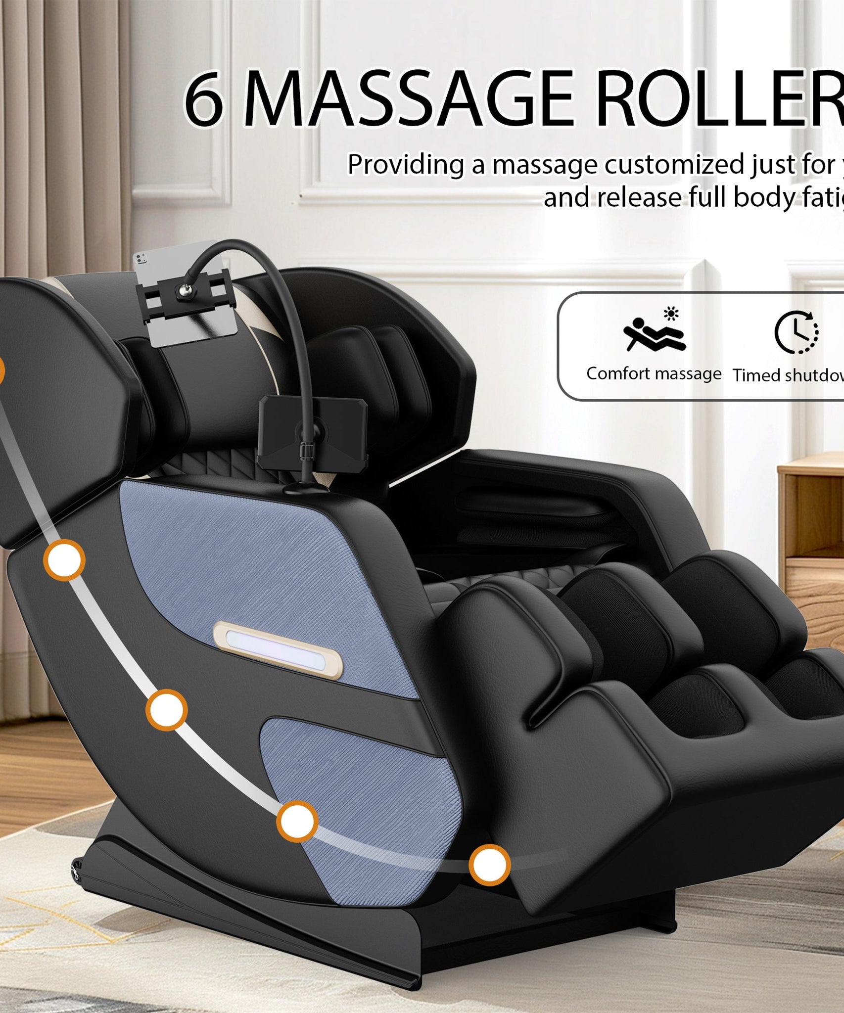 Airvana Imperium Full-Body Zero-Gravity Massage Recliner Chair With Ambient Lighting (SAK34591)