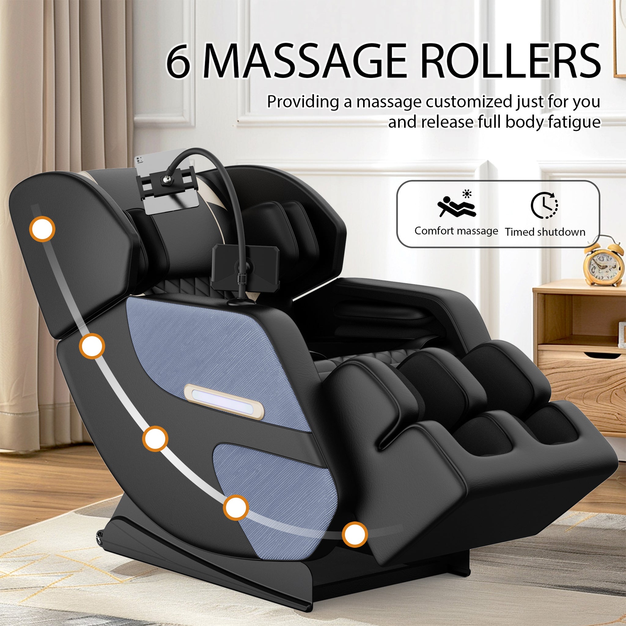Airvana Imperium Full-Body Zero-Gravity Massage Recliner Chair With Ambient Lighting (SAK34591)