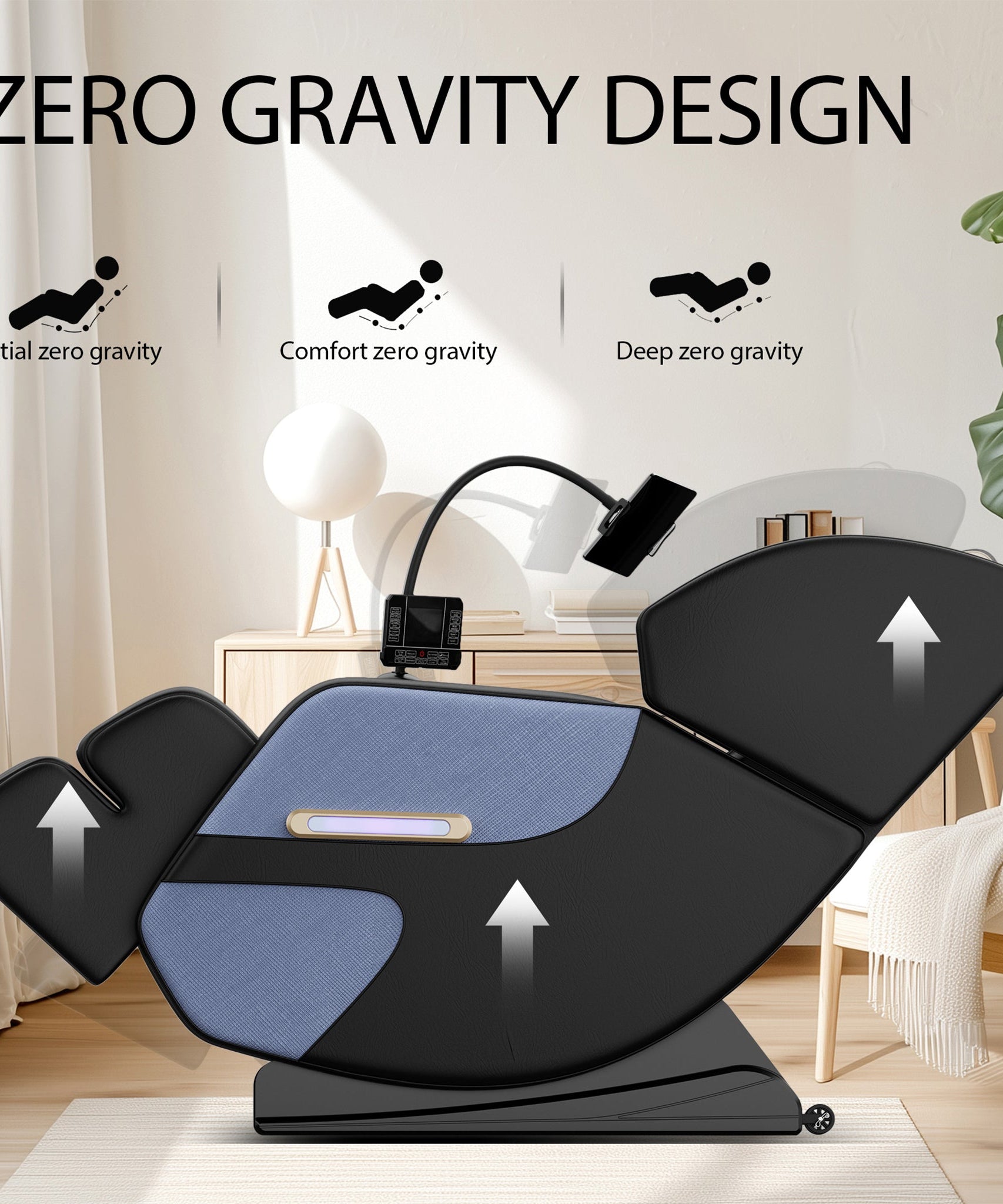 Airvana Imperium Full-Body Zero-Gravity Massage Recliner Chair With Ambient Lighting (SAK34591)
