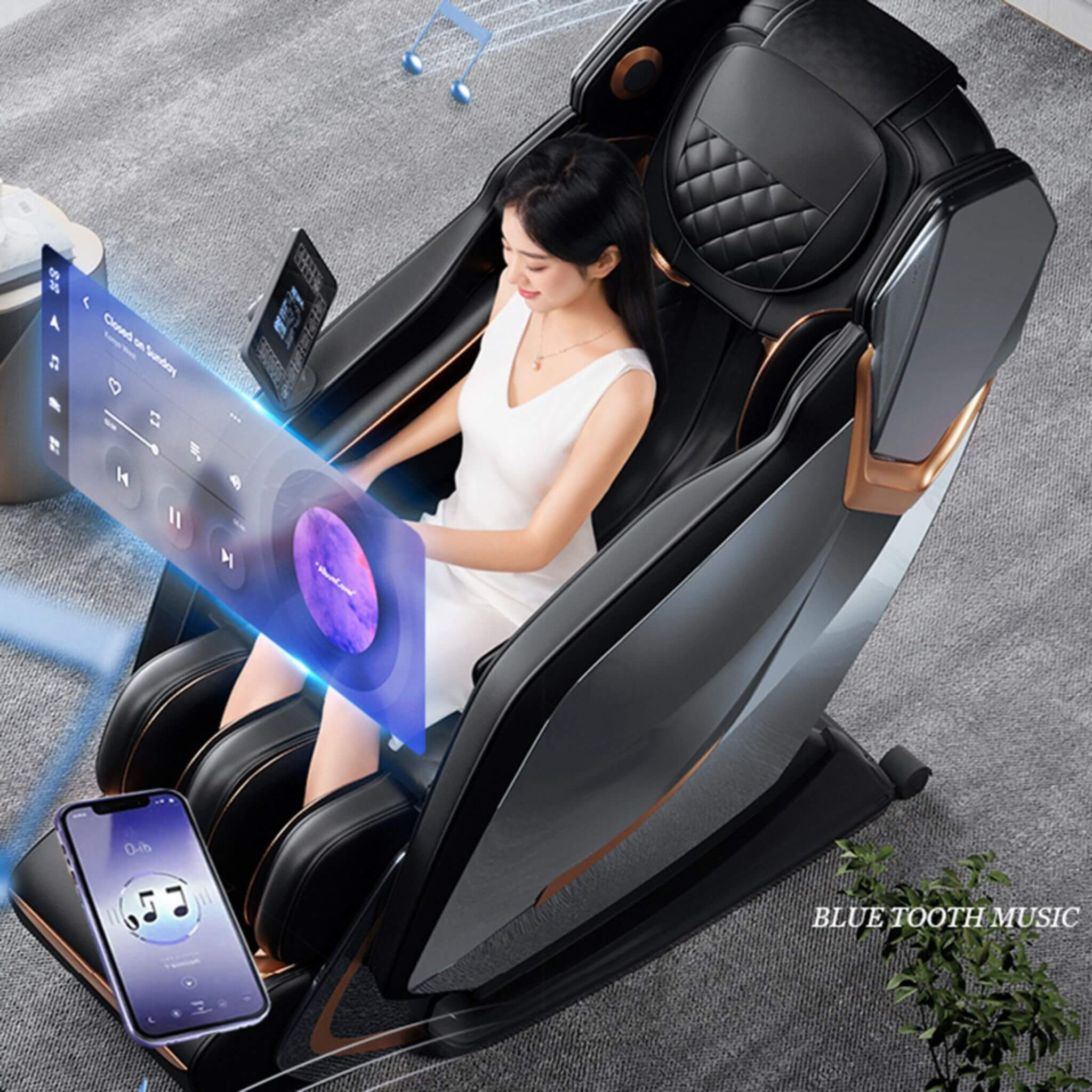 Airvana Nova Full-Body Zero-Gravity Shiatsu Massage Chair With Heat And Voice Control (SAK49206)