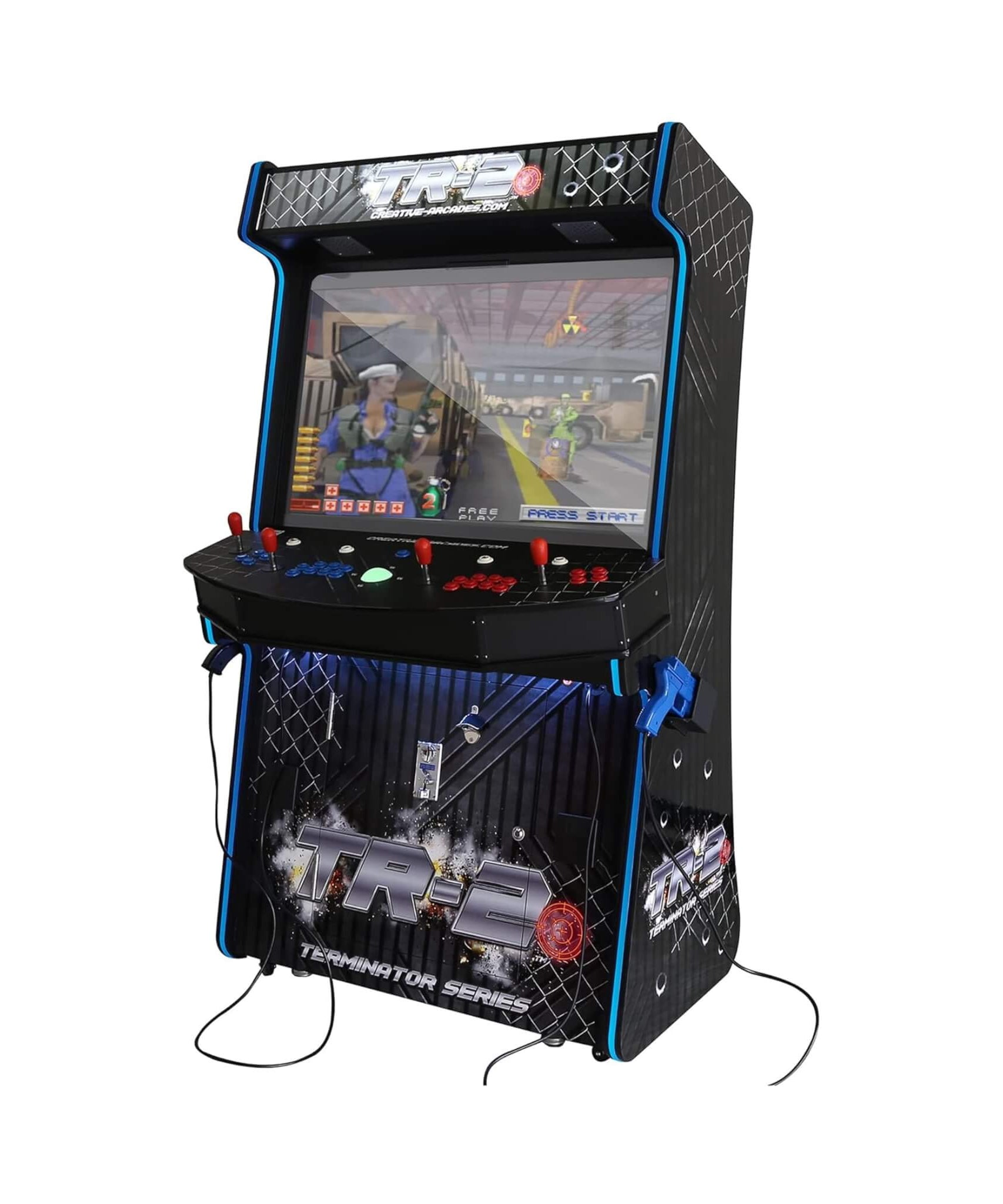 Full-Size Commercial Arcade Machine With Lightguns And Stools (SAK35690)