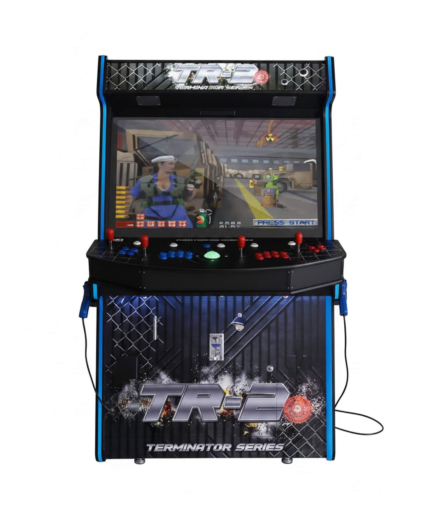 Full-Size Commercial Arcade Machine With Lightguns And Stools (SAK35690)