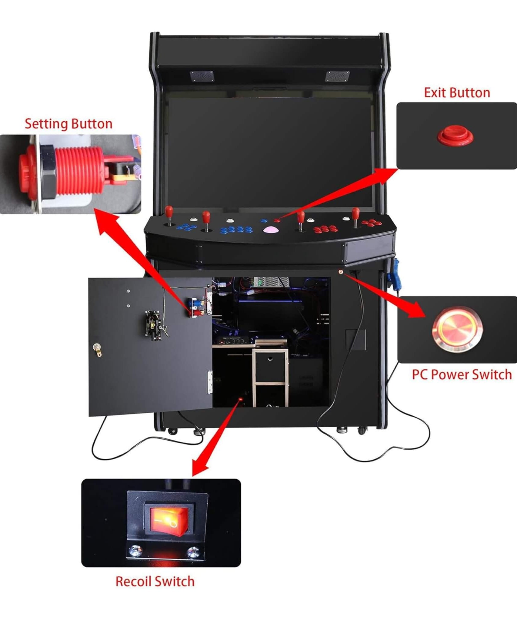 Full-Size Commercial Arcade Machine With Lightguns And Stools (SAK35690)