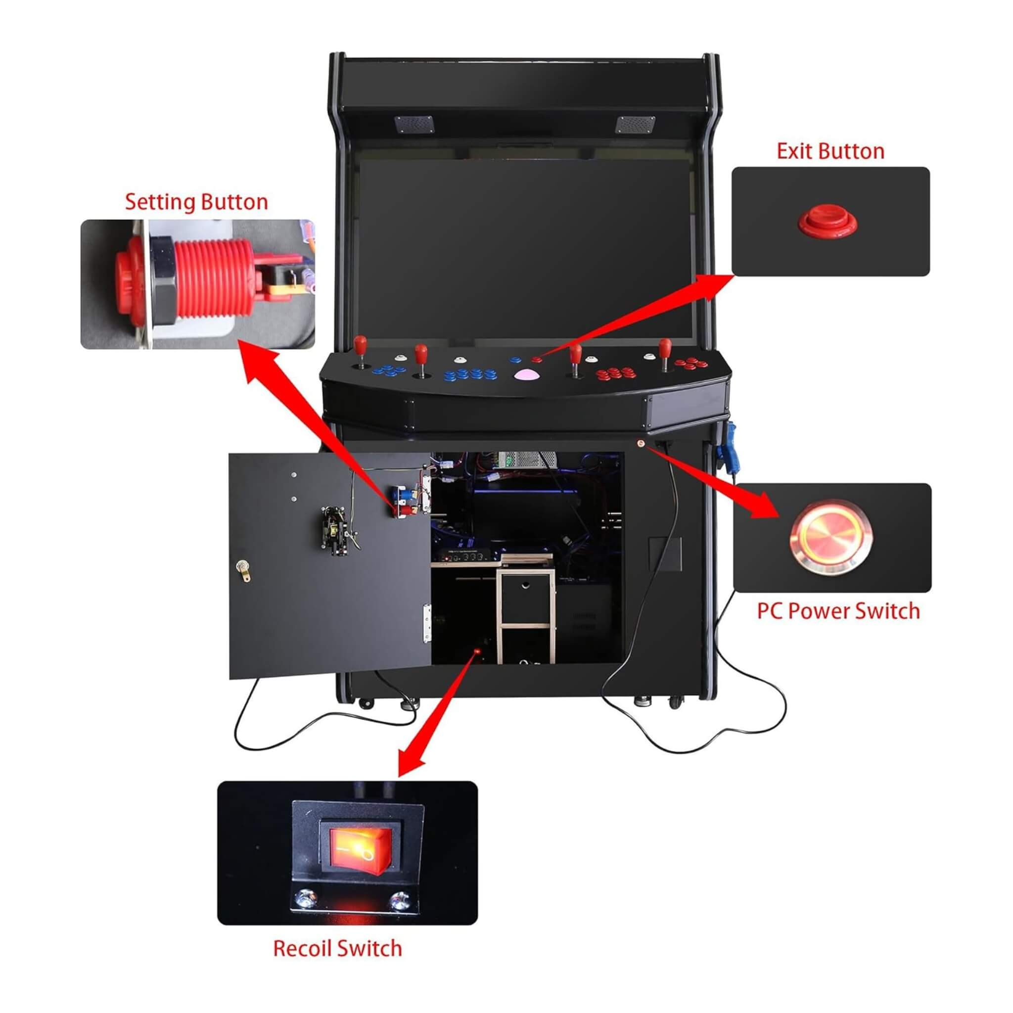 Full-Size Commercial Arcade Machine With Lightguns And Stools (SAK35690)