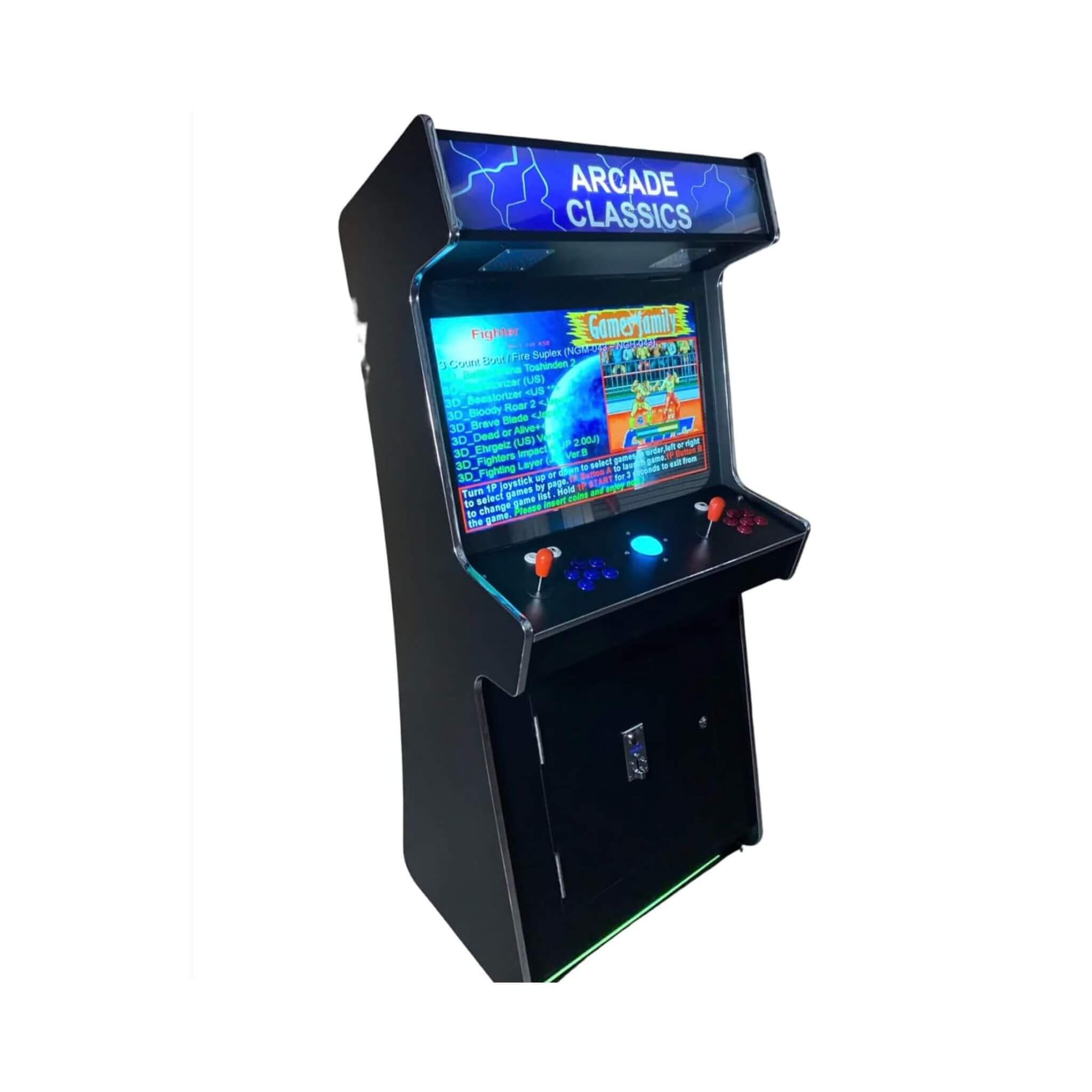 Full-Size Commercial-Grade 2-Player Upright Standup Arcade Machine With 4500 Classic Games And 2 Shooting Guns (SAK23984)