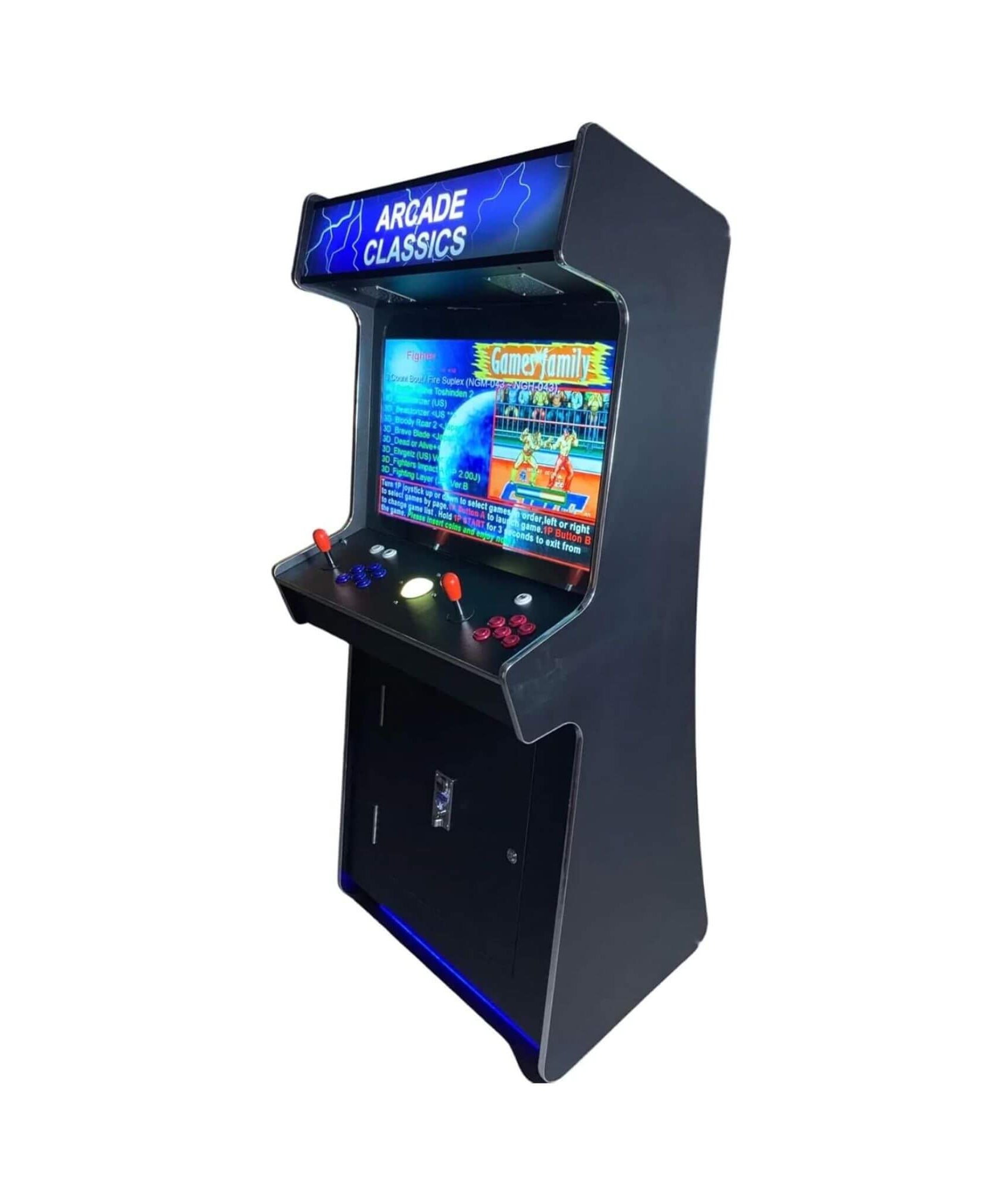 Full-Size Commercial-Grade 2-Player Upright Standup Arcade Machine With 4500 Classic Games And 2 Shooting Guns (SAK23984)