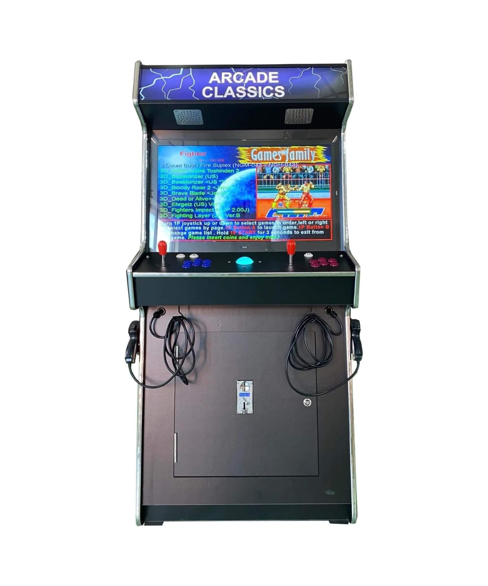 Full-Size Commercial-Grade 2-Player Upright Standup Arcade Machine With 4500 Classic Games And 2 Shooting Guns (SAK23984)