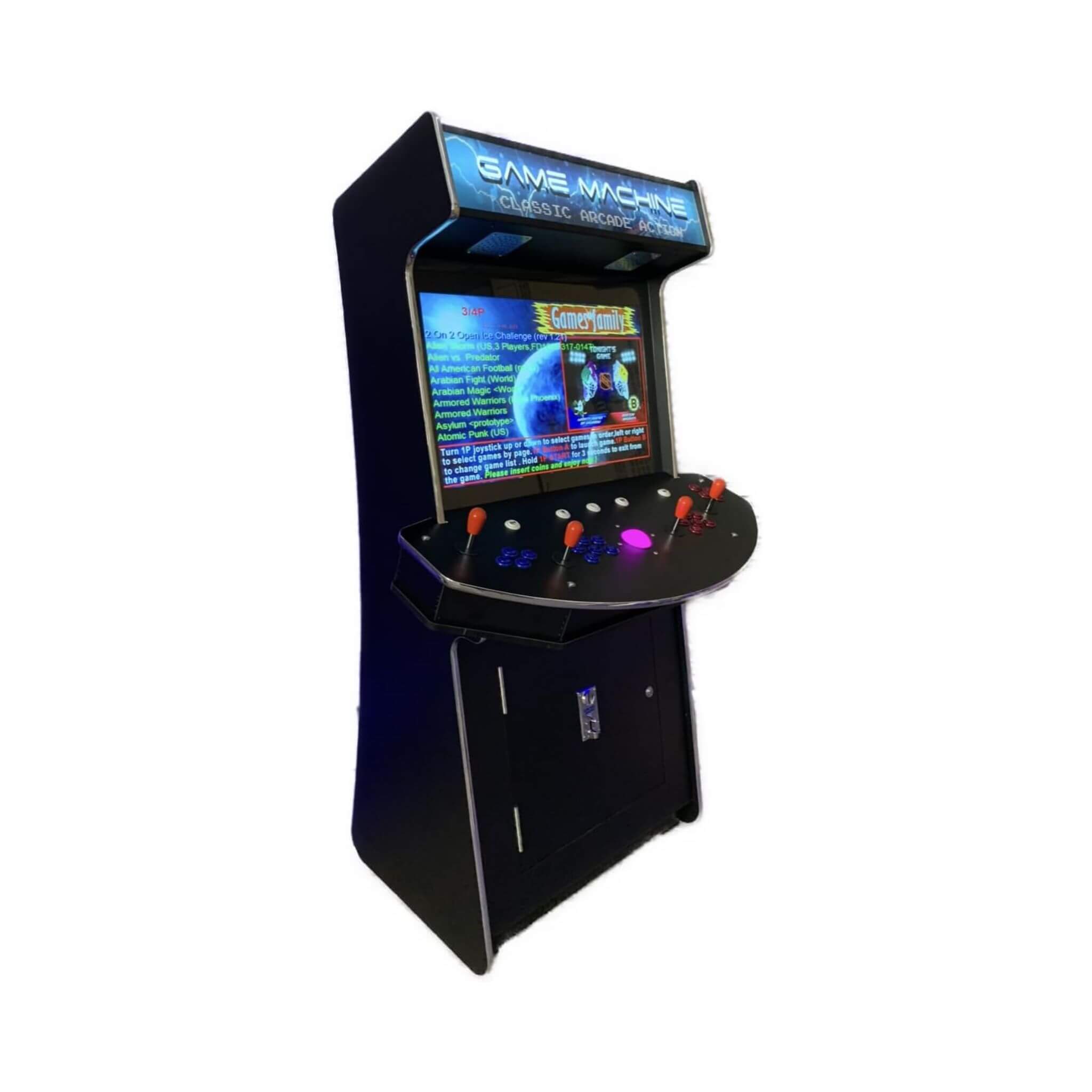 Full-Size Commercial-Grade 4-Player Upright Standup Arcade Machine With 4600 Classic Games (SAK47061)