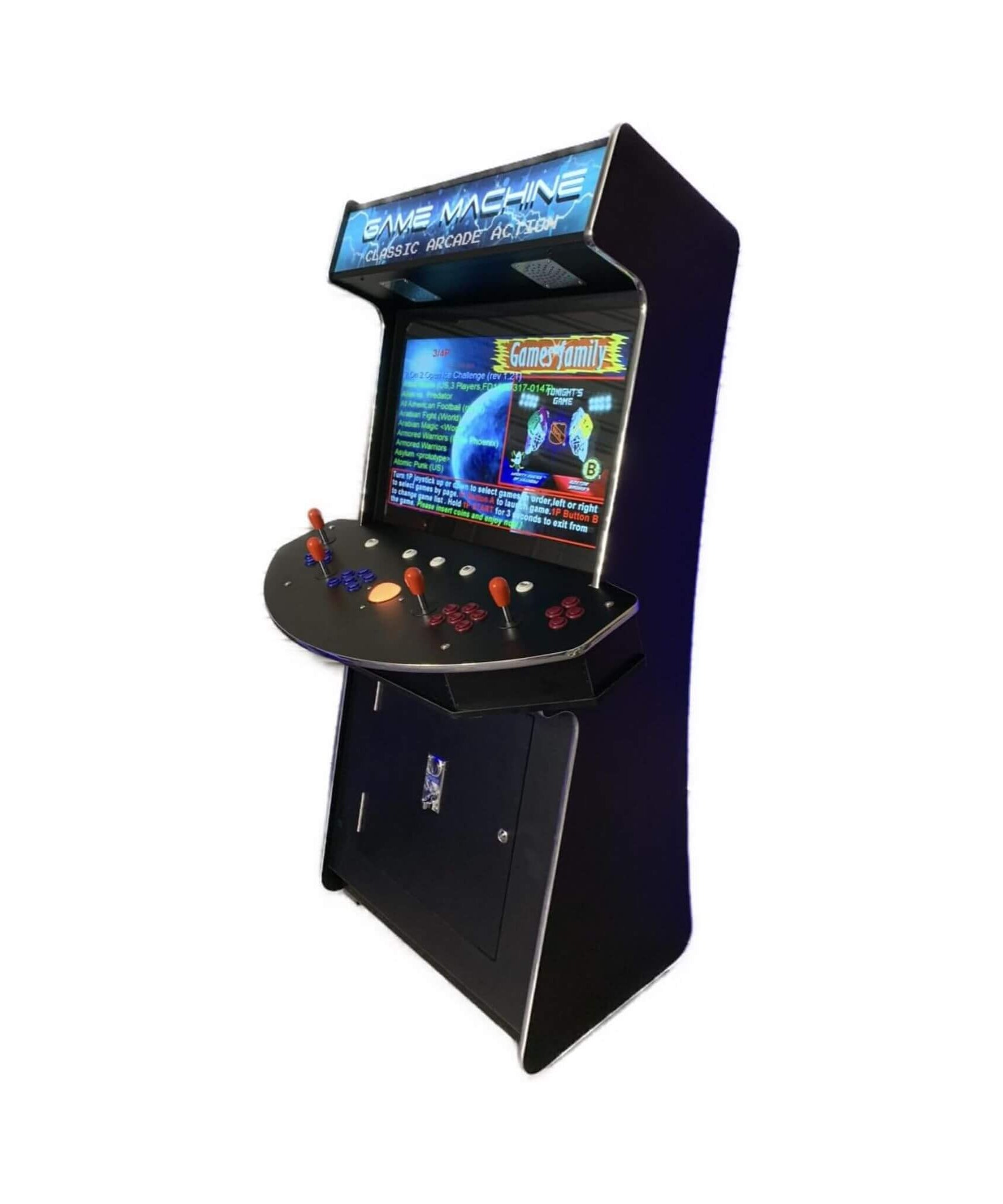 Full-Size Commercial-Grade 4-Player Upright Standup Arcade Machine With 4600 Classic Games (SAK47061)