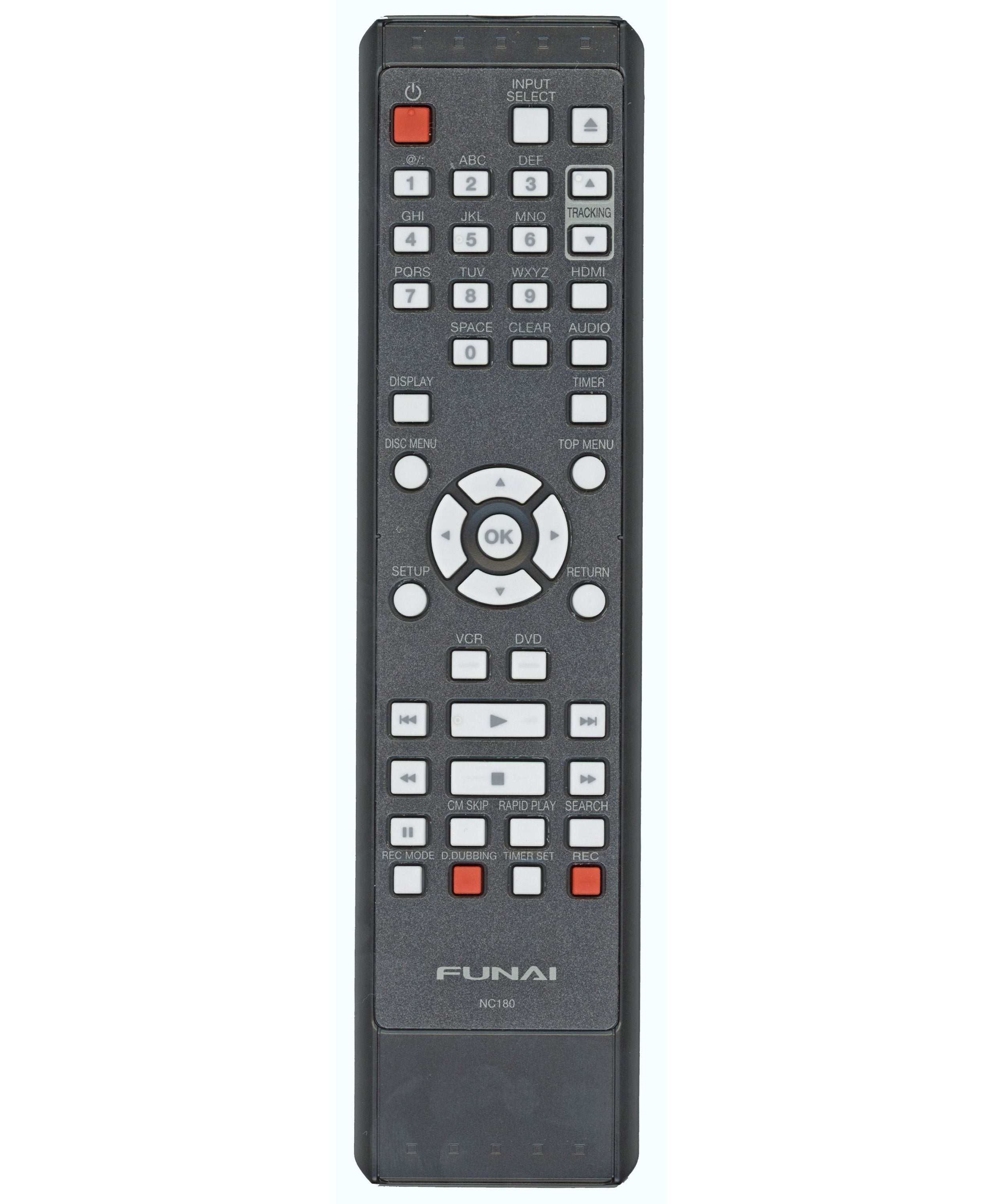 Funai NC180UH DVDR Remote Control