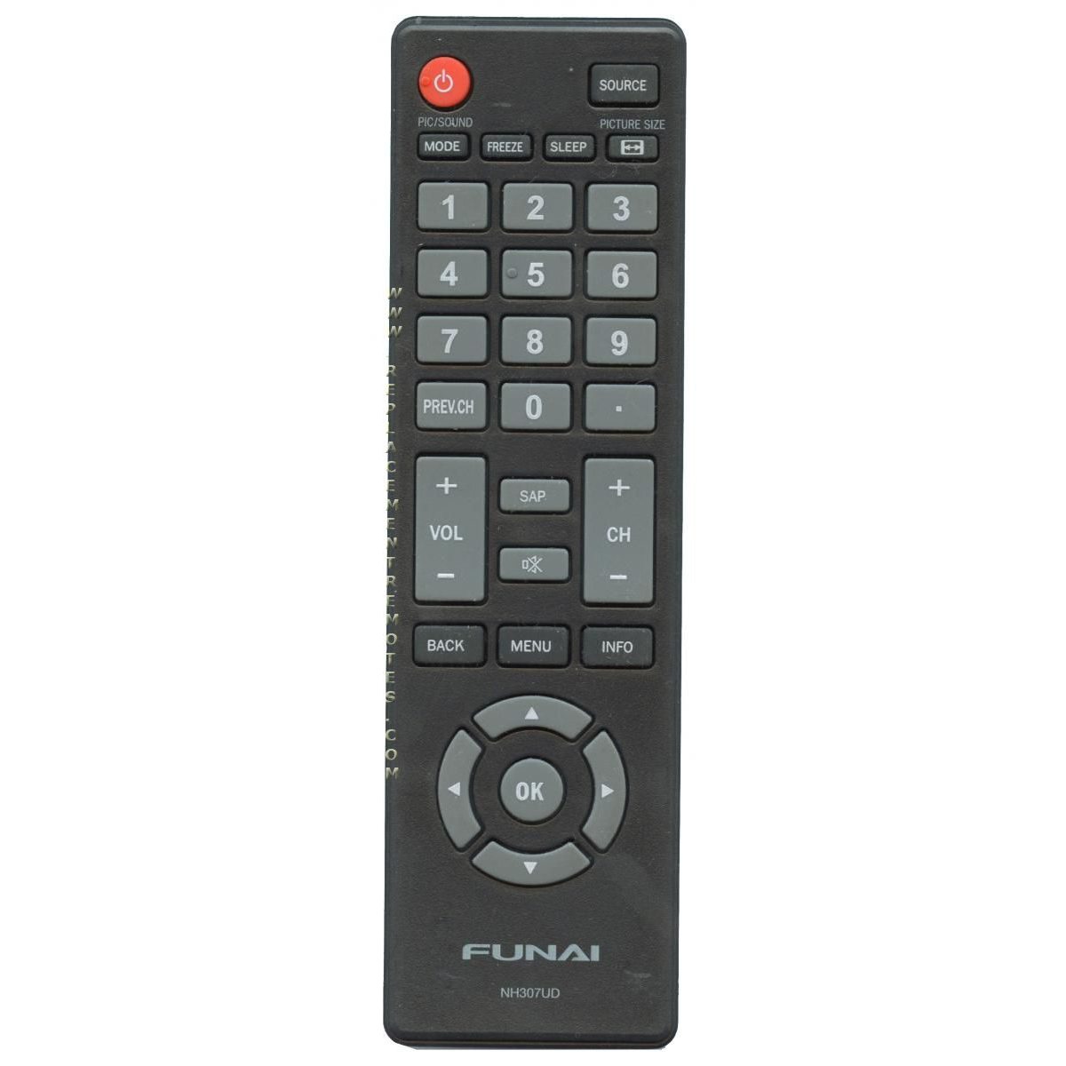 Funai NH307UD TV Remote Control