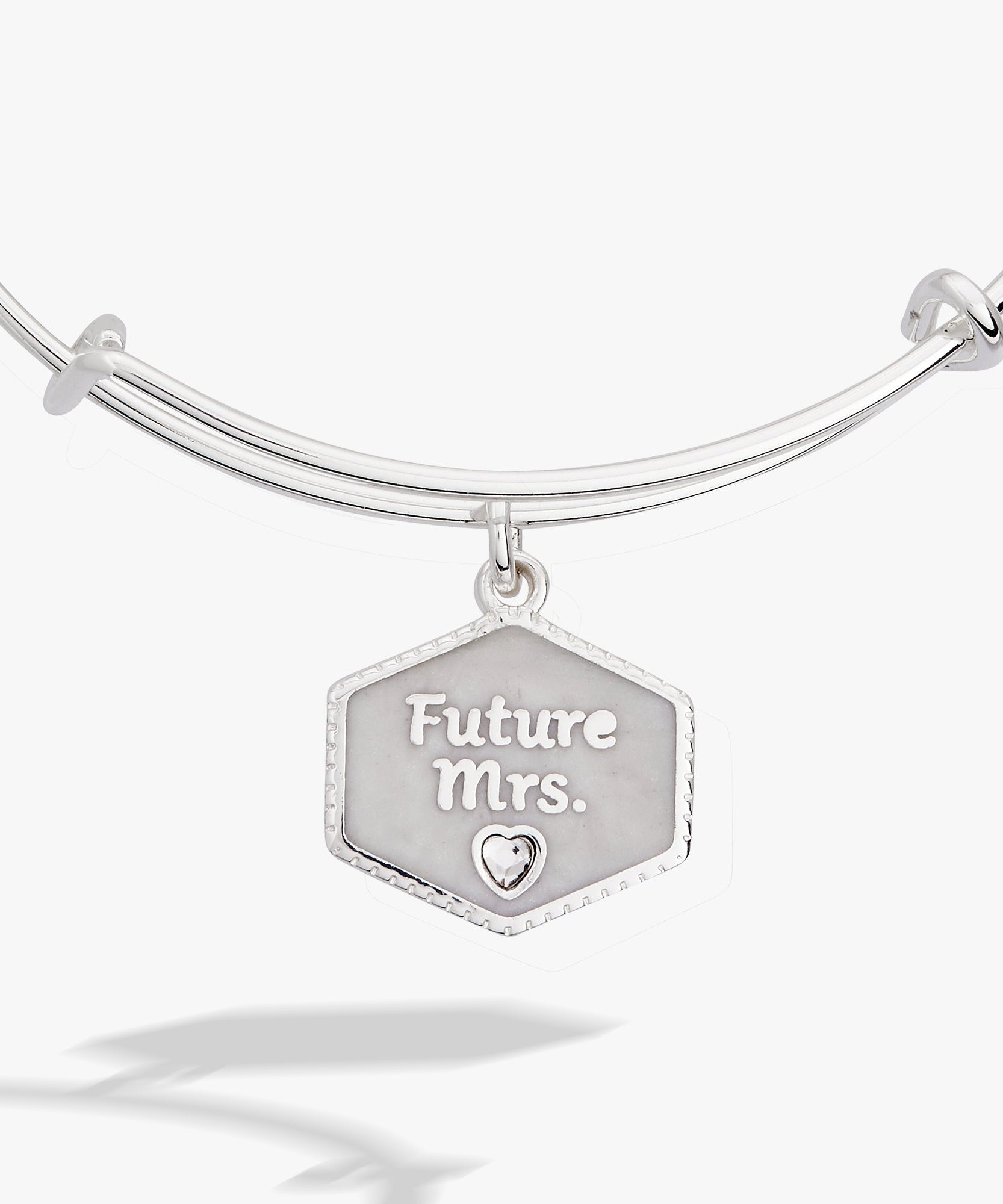 'Future Mrs.' Mother of Pearl Charm Bangle