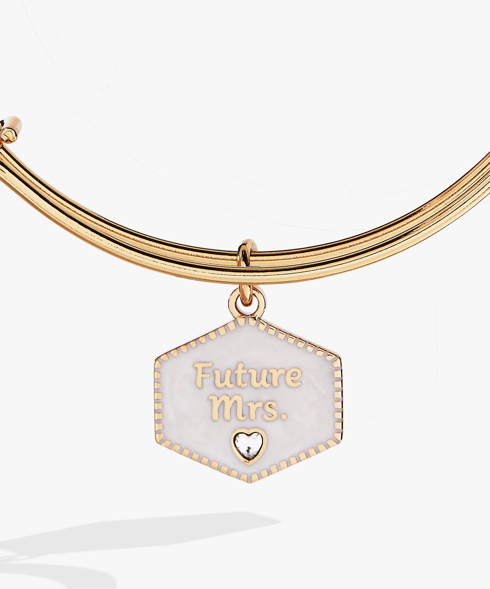 'Future Mrs.' Mother of Pearl Charm Bangle