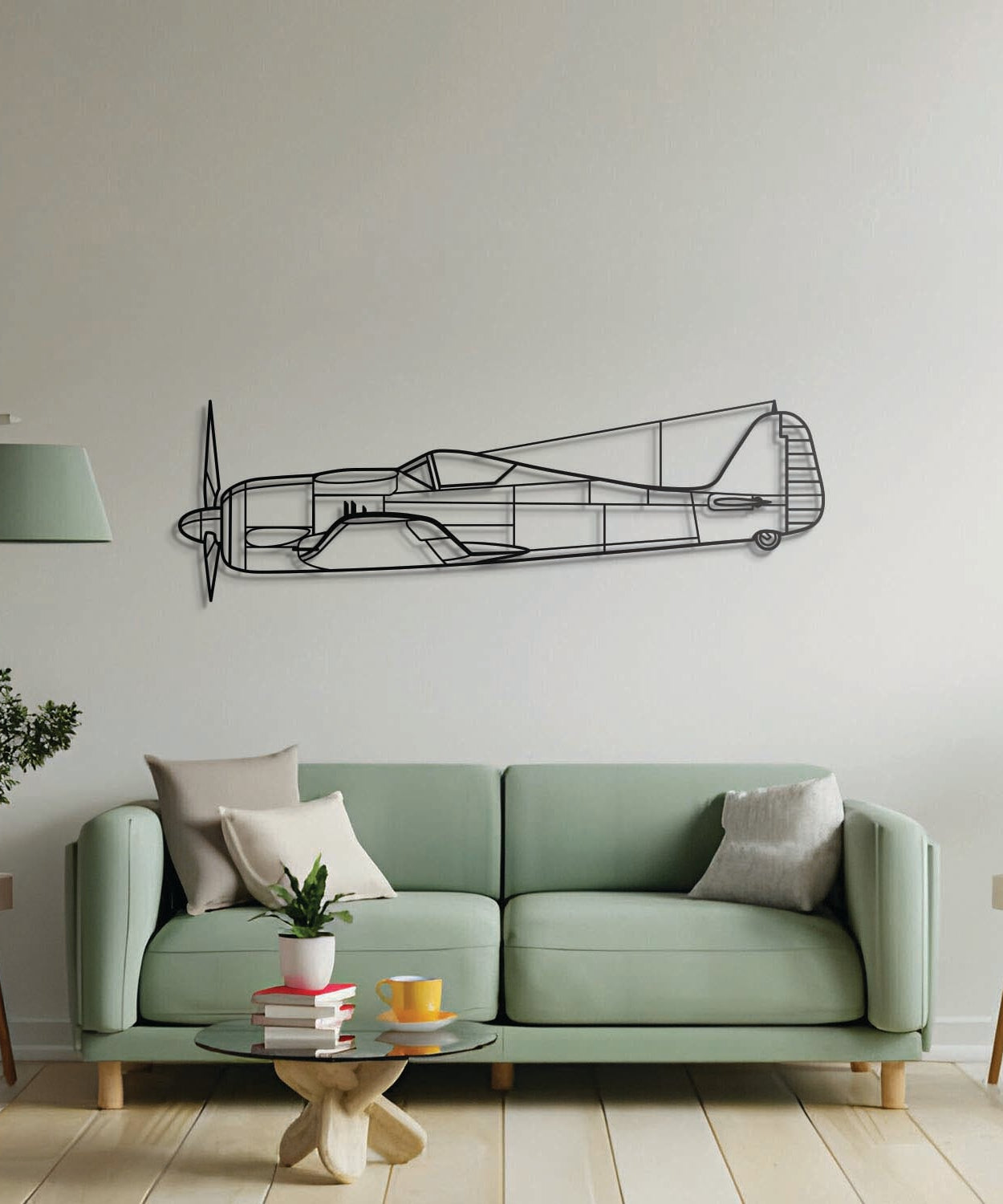 FW190A Metallflugzeug Wandkunst - NCP0427