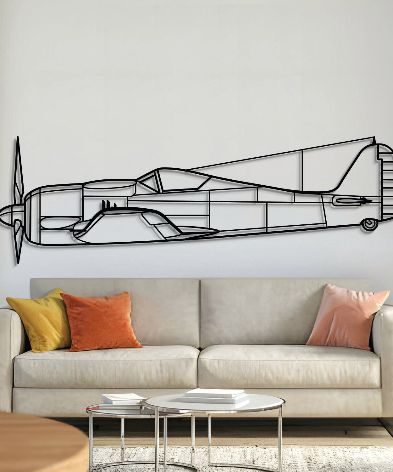 FW190A Metallflugzeug Wandkunst - NCP0427