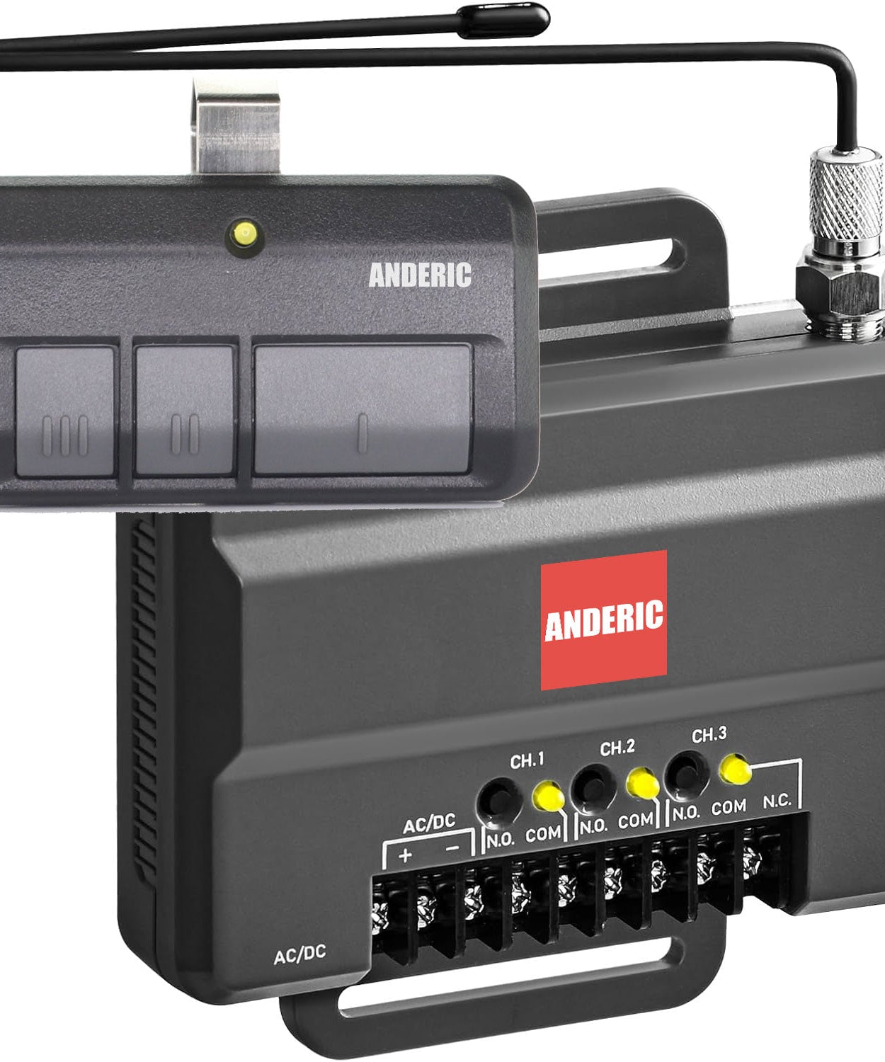 Anderic RR850LM Universal Garage Door & Gate Opener Conversion Add-on Kit for Up to 3 Garage Doors