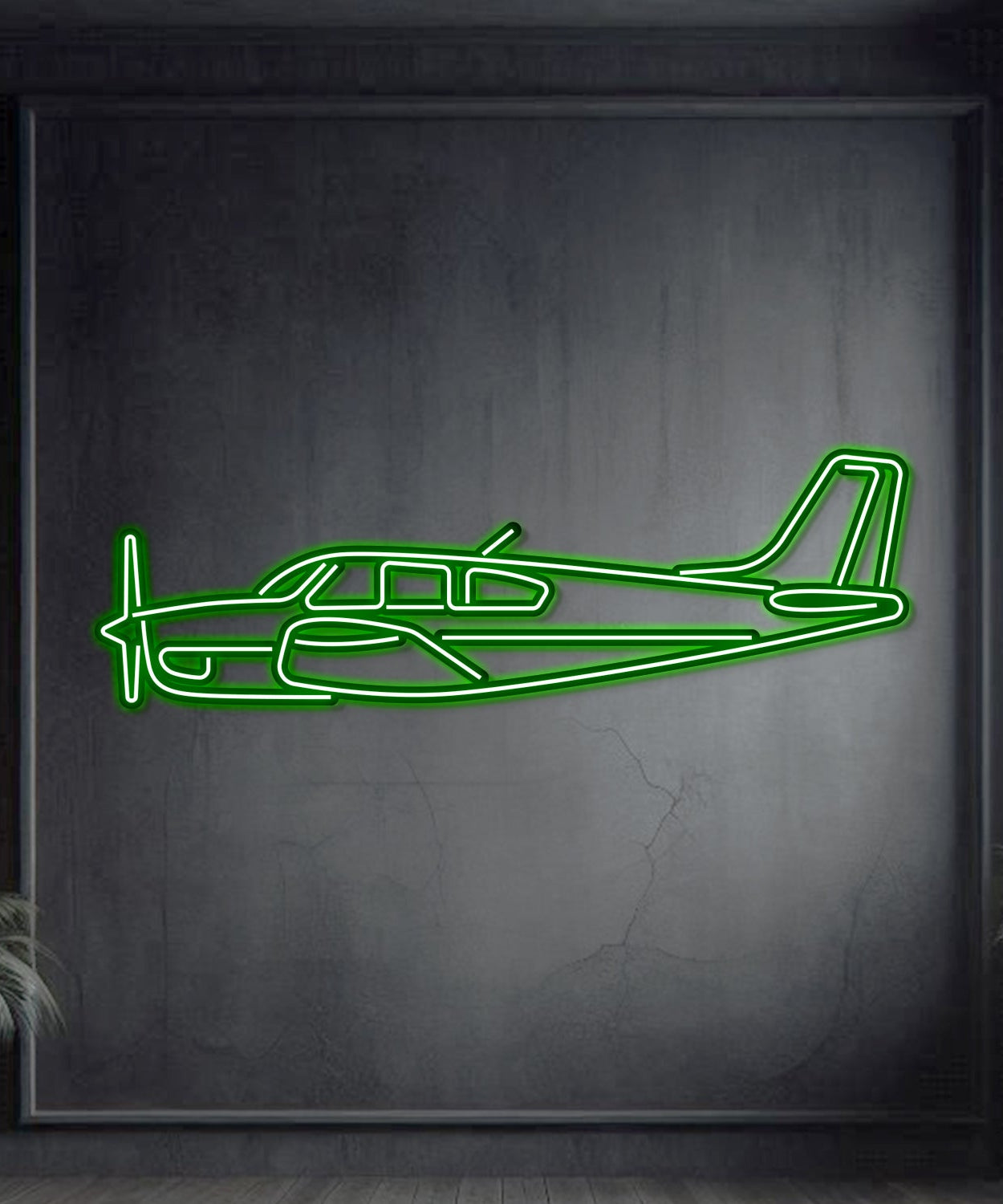 Bonanza F33A Metall-Neon-Wandkunst – NCN0017